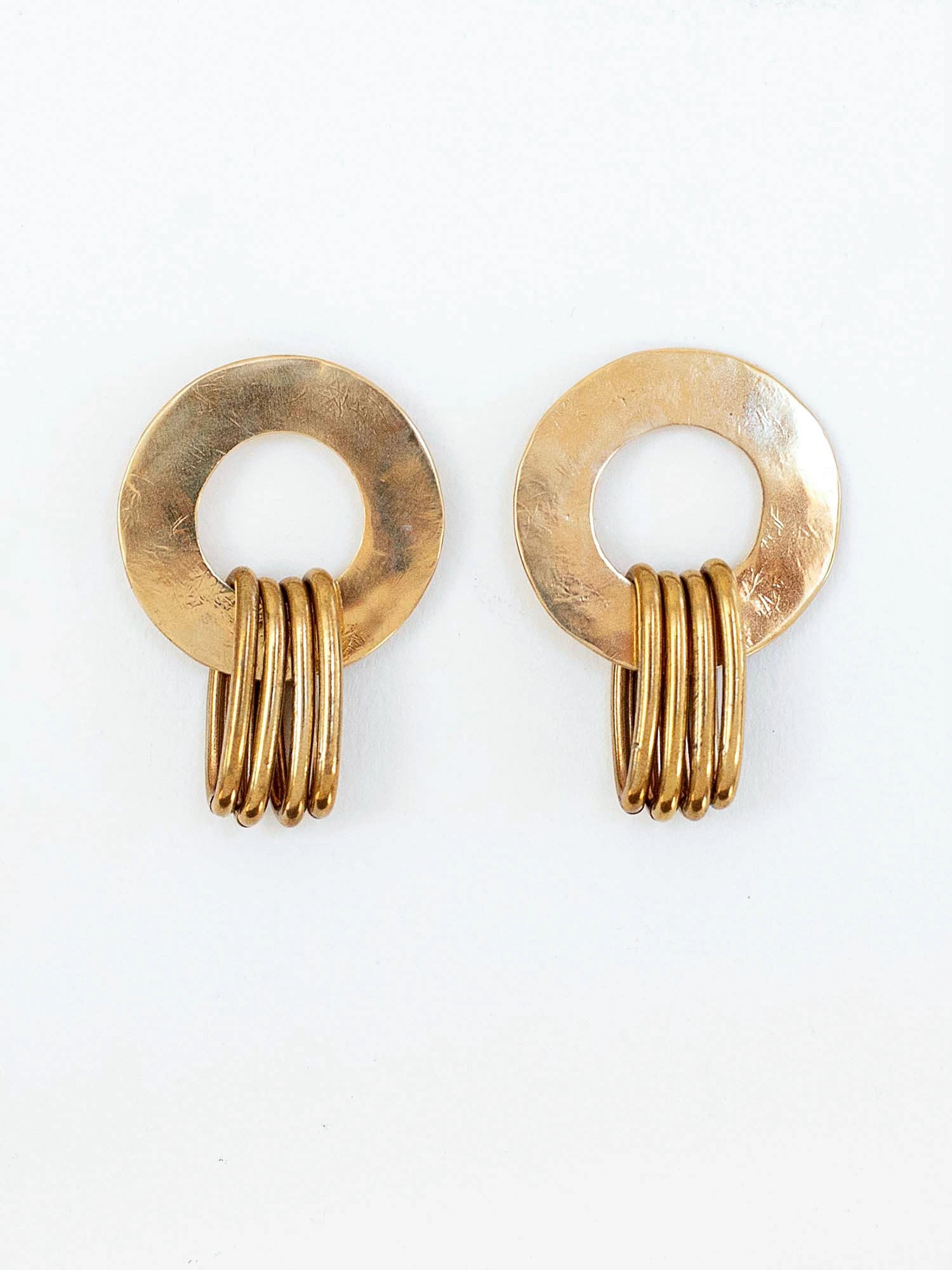 Benni Brass Statement Earrings Michelle Ross