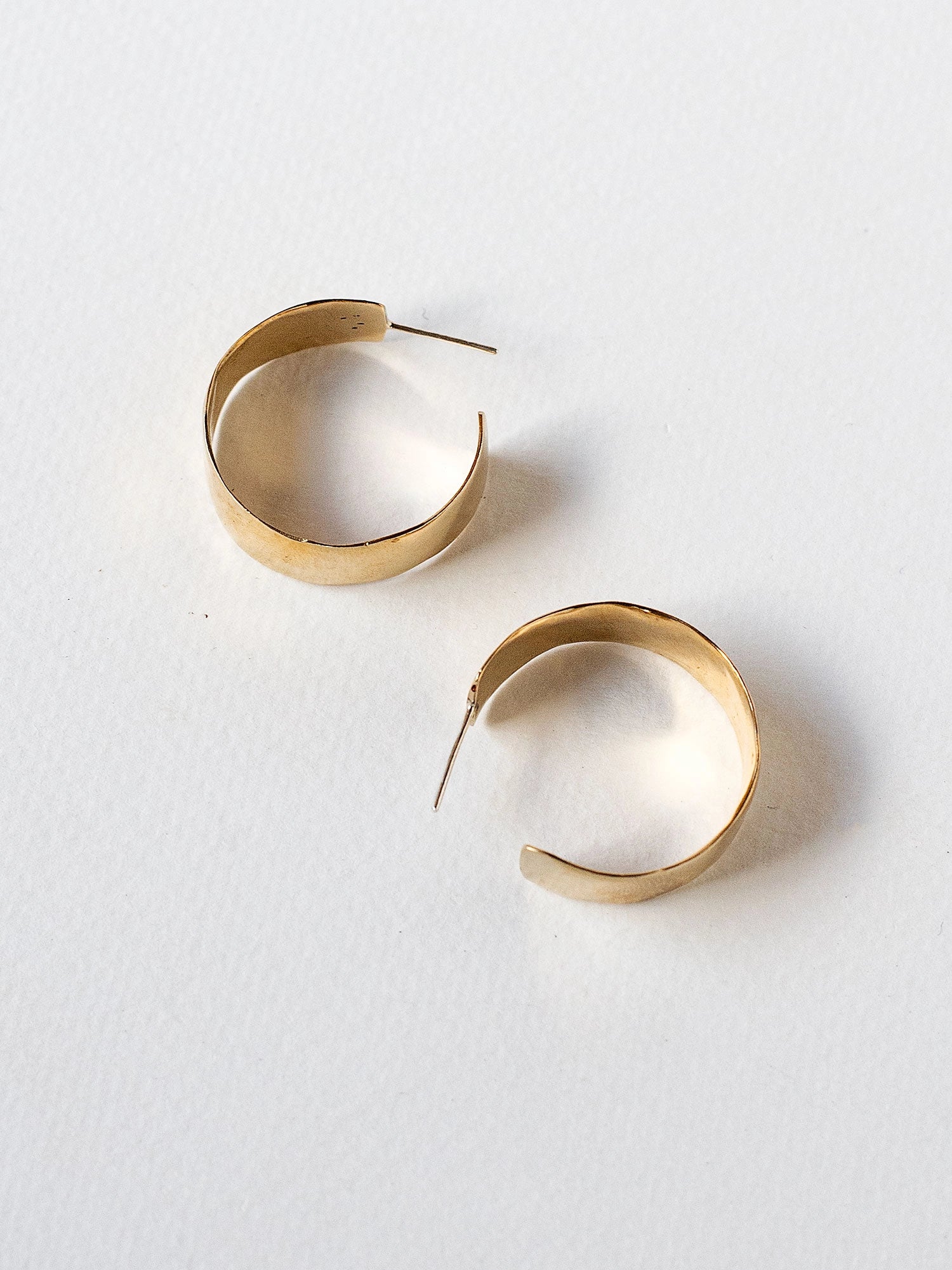 Frey Brass Hoop Earrings Michelle Ross