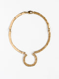 Holden Hammered Brass Collar Necklace Michelle Ross