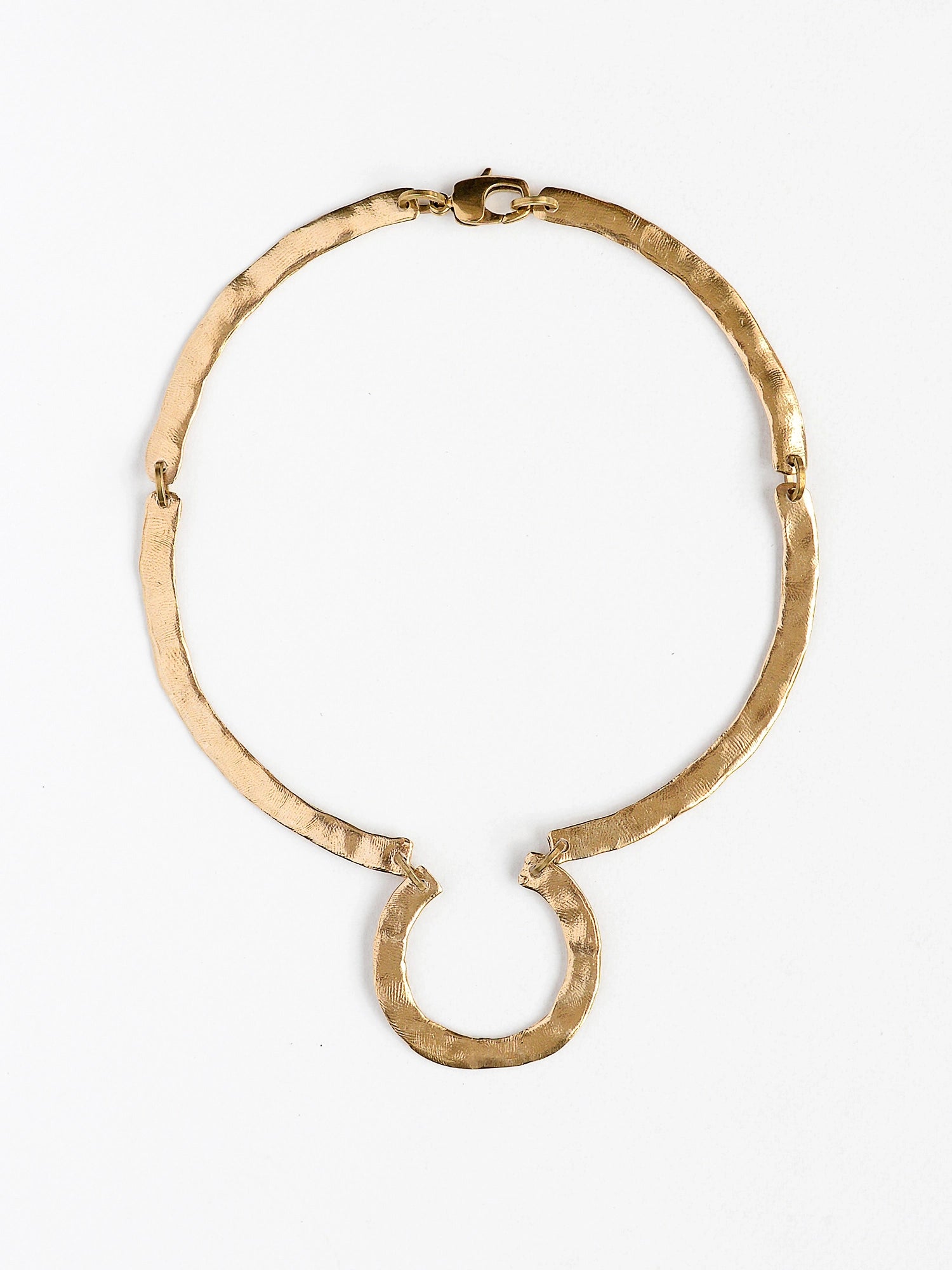 Holden Hammered Brass Collar Necklace Michelle Ross
