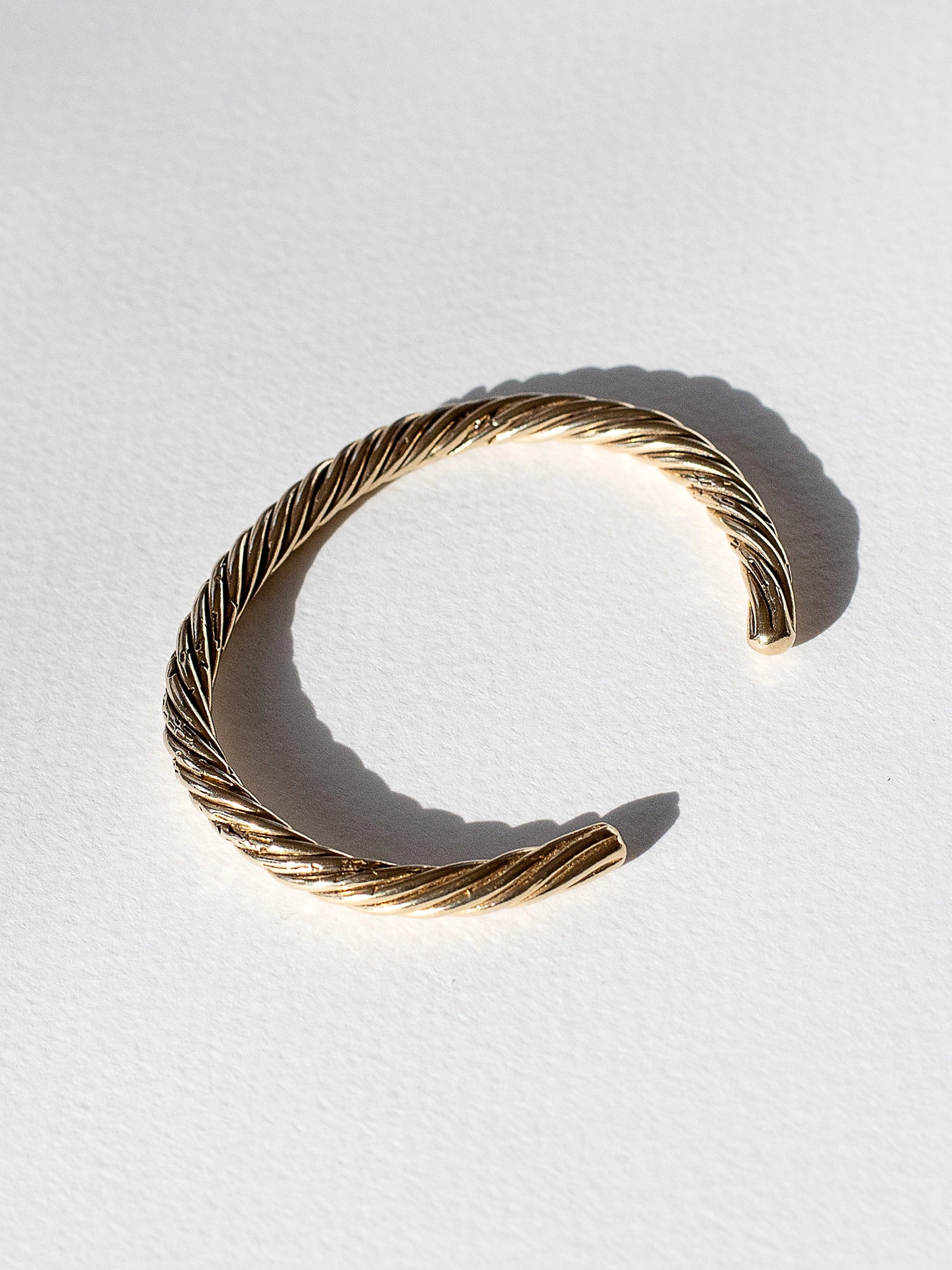 Kesi Twisted Solid Brass Bangle Michelle Ross