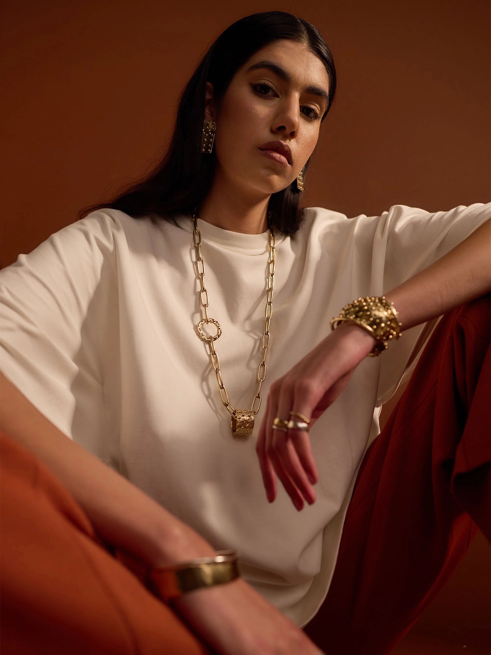 Lore Contemporary Brass Chain Necklace from Michelle Ross