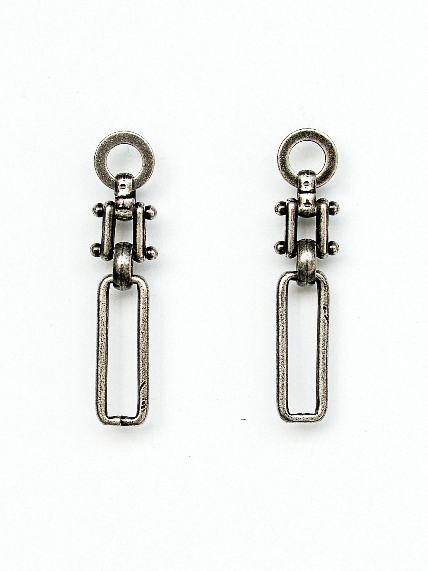 Ali Antique Silver Minimalist Everyday Chain Earrings Michelle Ross