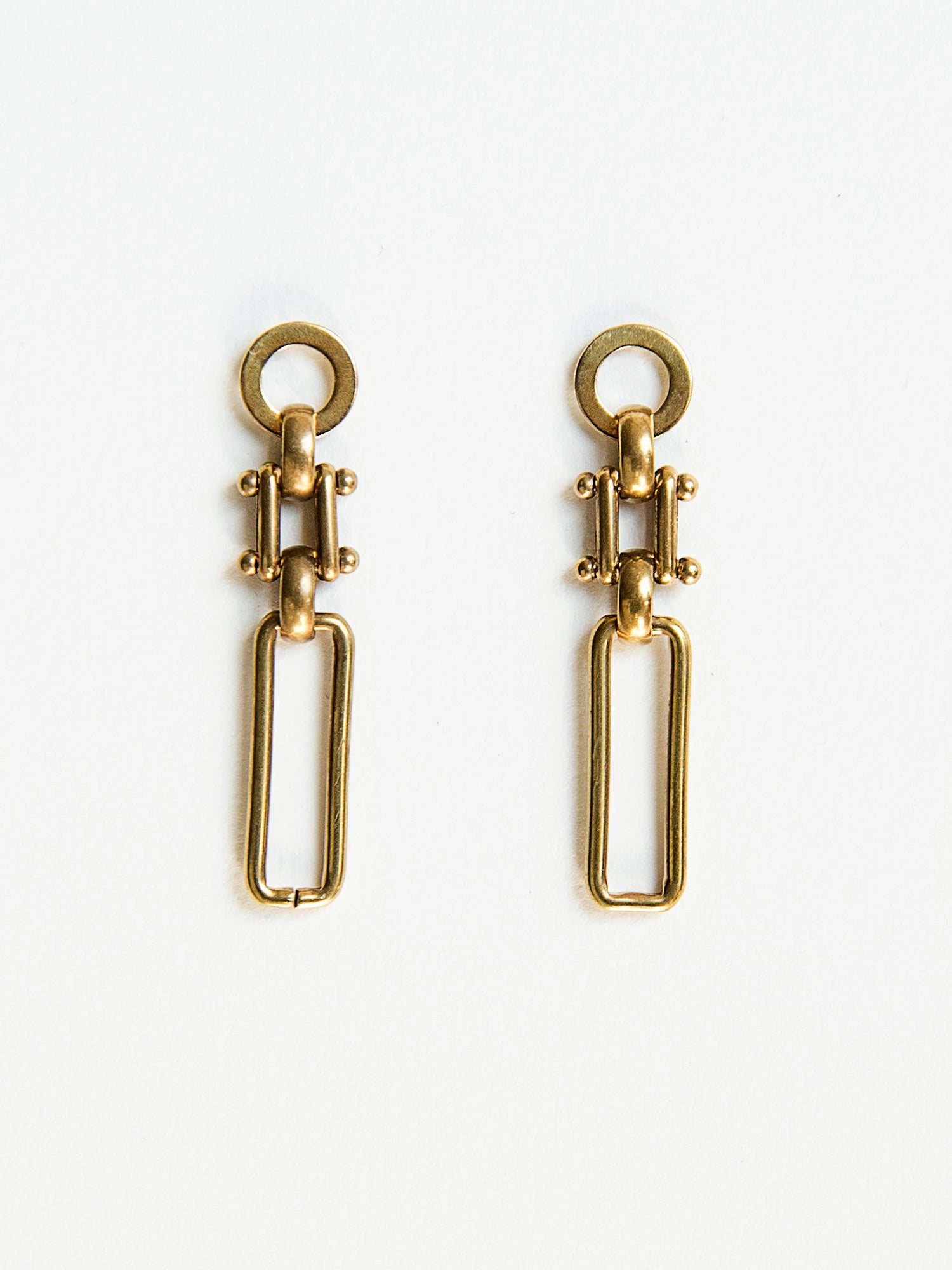 Ali Brass Minimalist Everyday Chain Earrings Michelle Ross