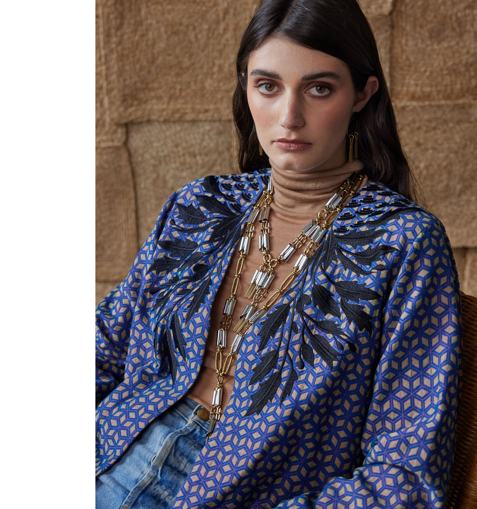 Michelle Ross Doni and Donelle Silver and Brass Necklaces