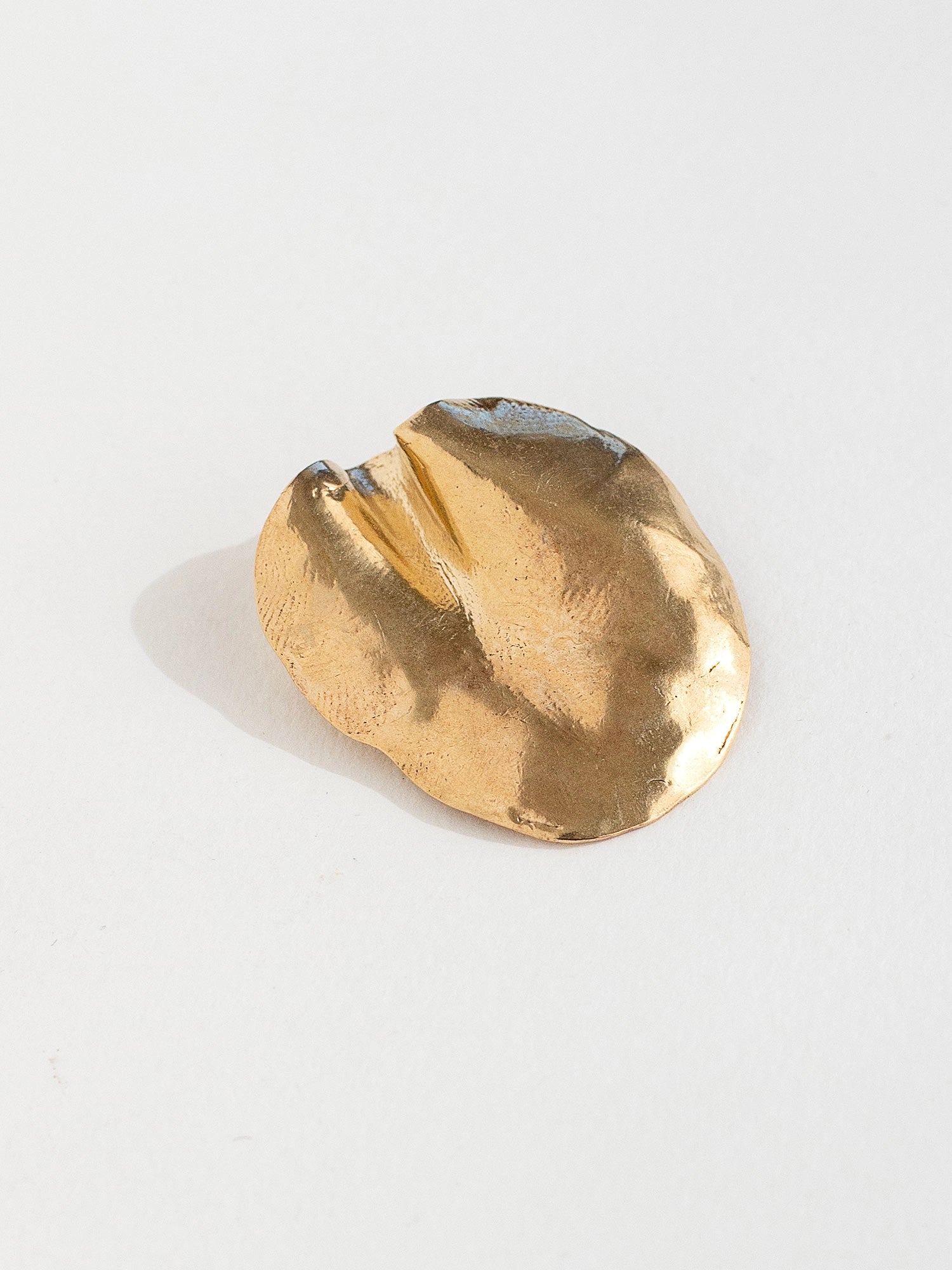 a sculptural brass statement ring by Canadian Jewelry designer Michelle Ross
