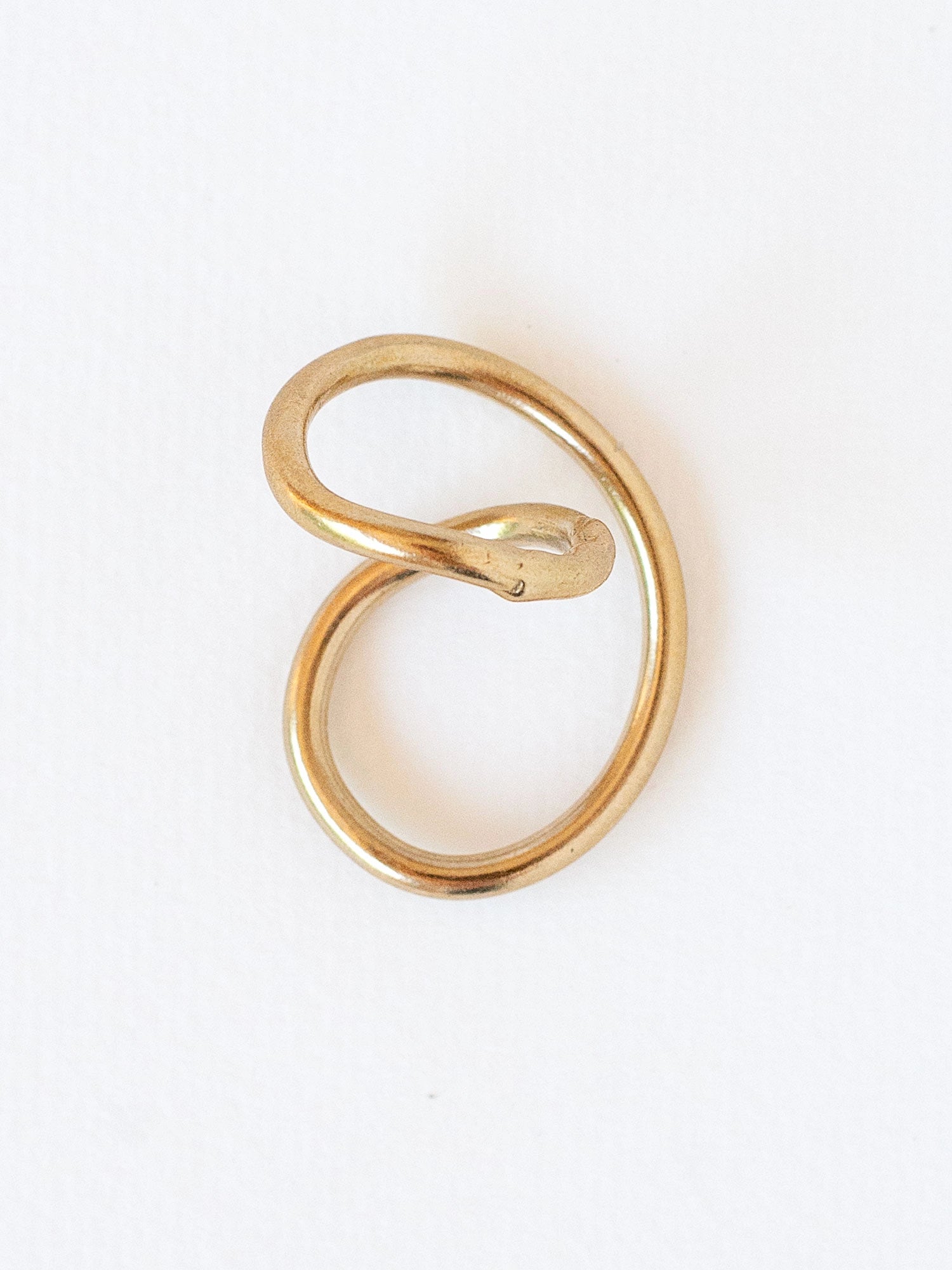 Brass ring with twisted design by Michelle Ross