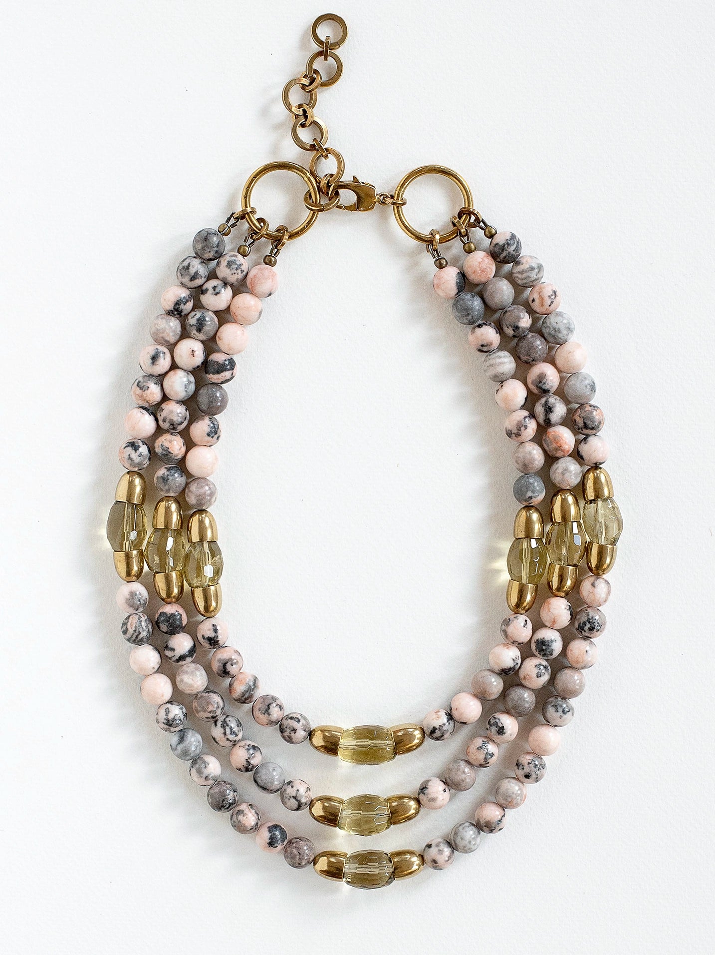 Sandia Pink Zebra Jasper and Lemon Quartz Michelle Ross