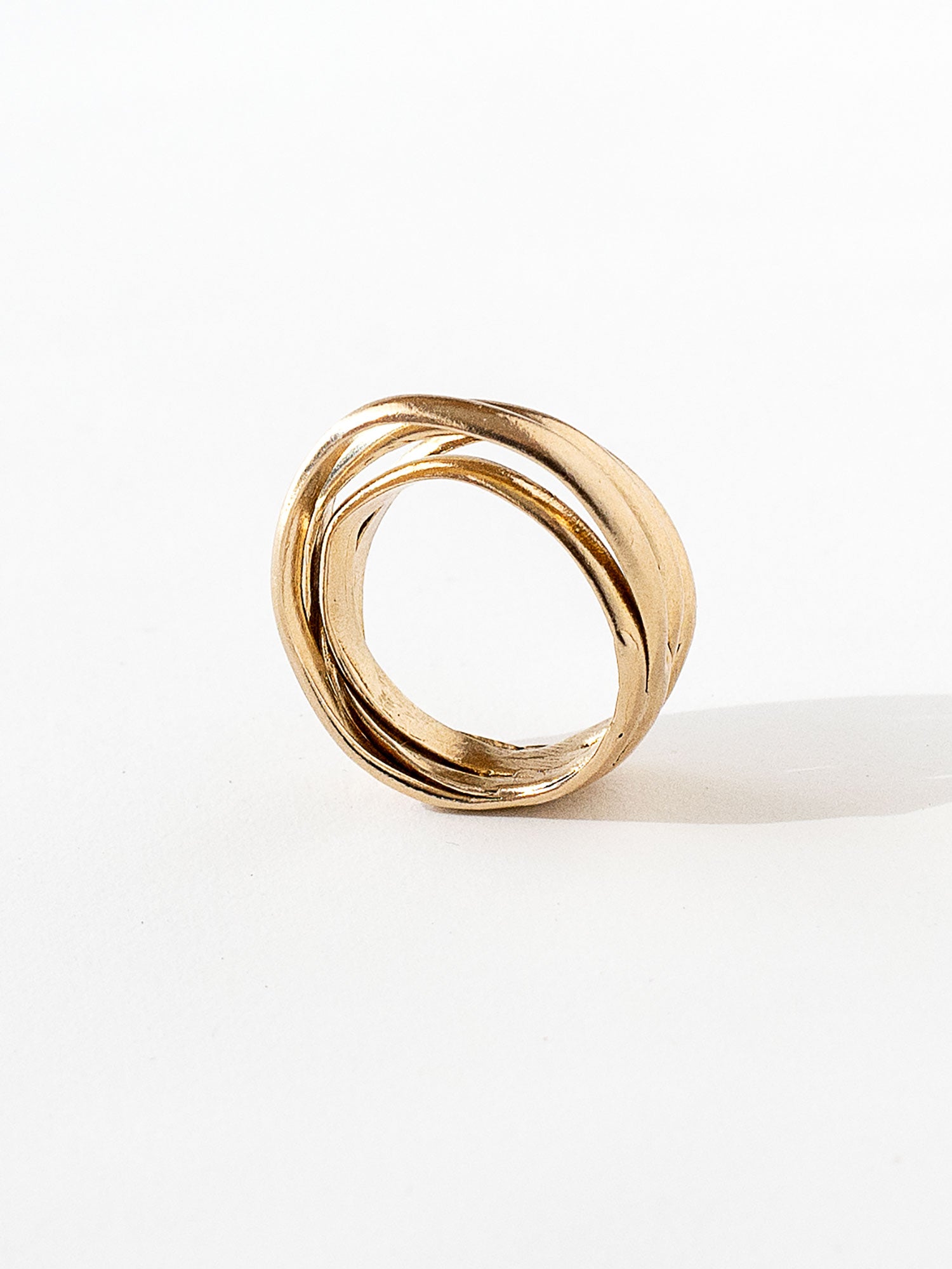 Handmade Large Stacked Brass Ring by Michelle Ross Toronto