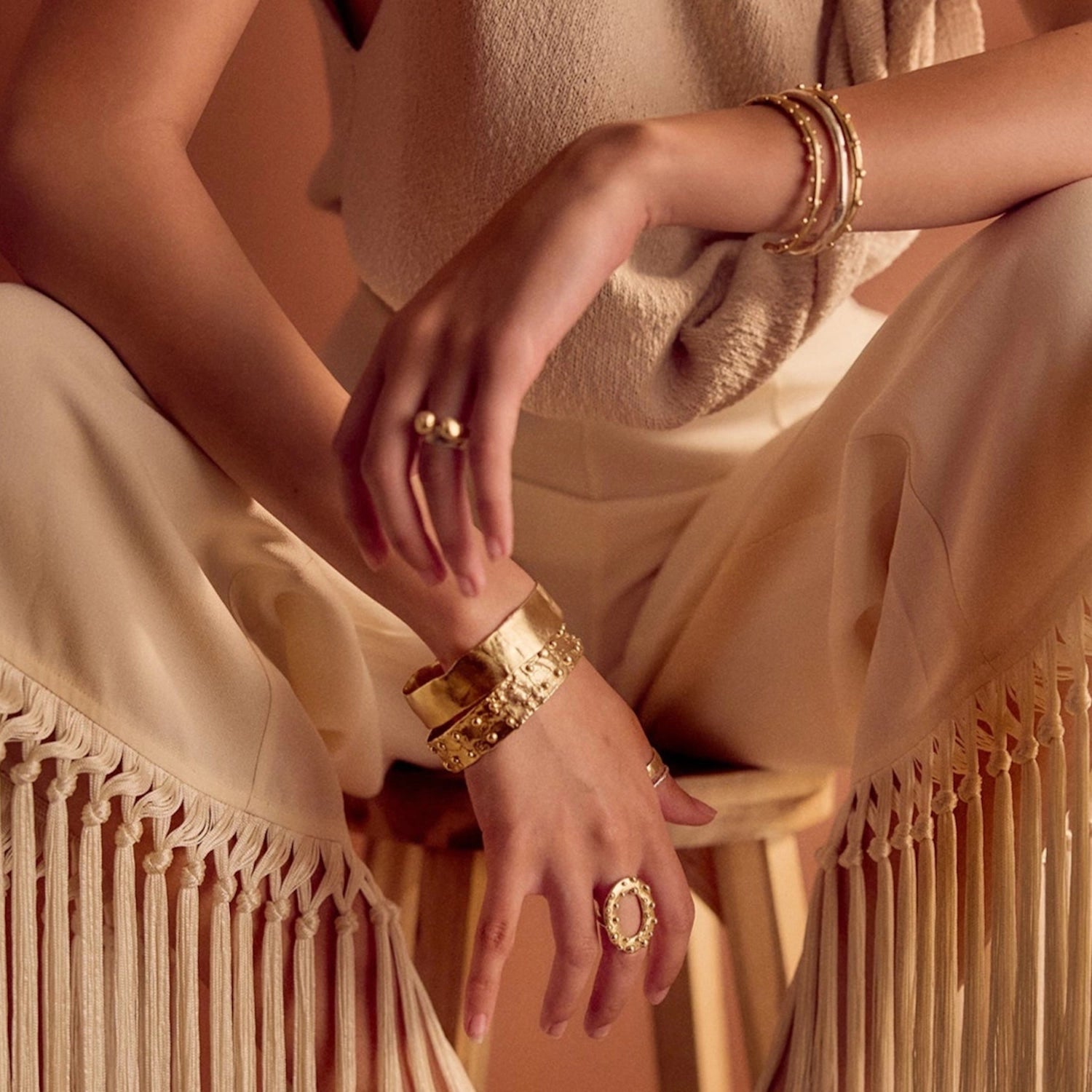 Bracelets and Bangles in Brass by Contemporary Designer Michelle Ross from Toronto Canada