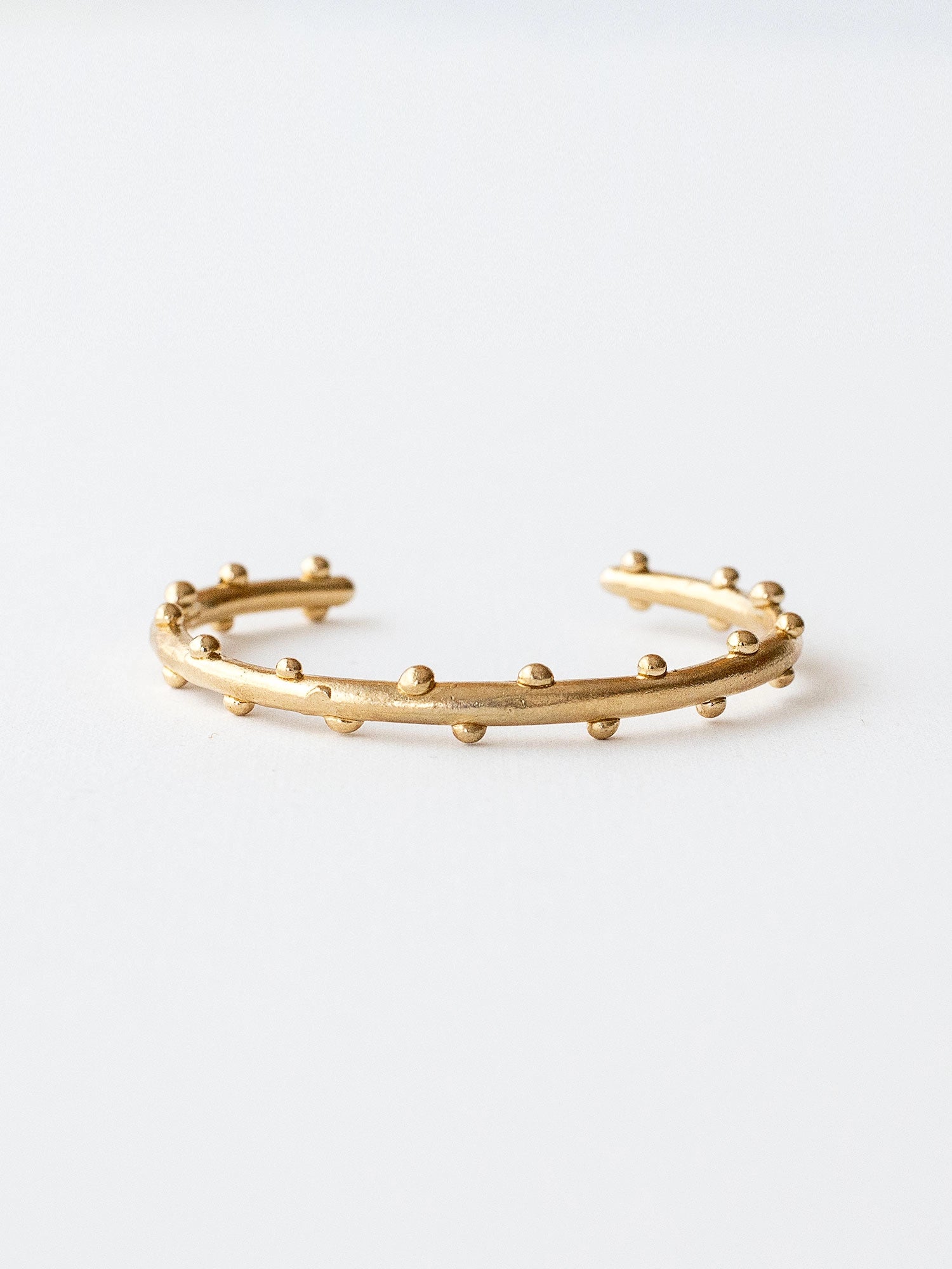 Uffi Thin Decorative Solid Brass Bangle Bracelet handmade by Michelle Ross