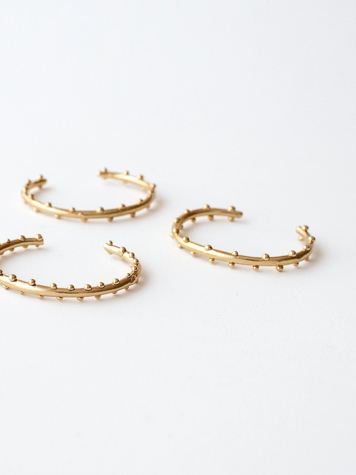 Uffi Thin Decorative Solid Brass Bangle Bracelet handmade by Michelle Ross