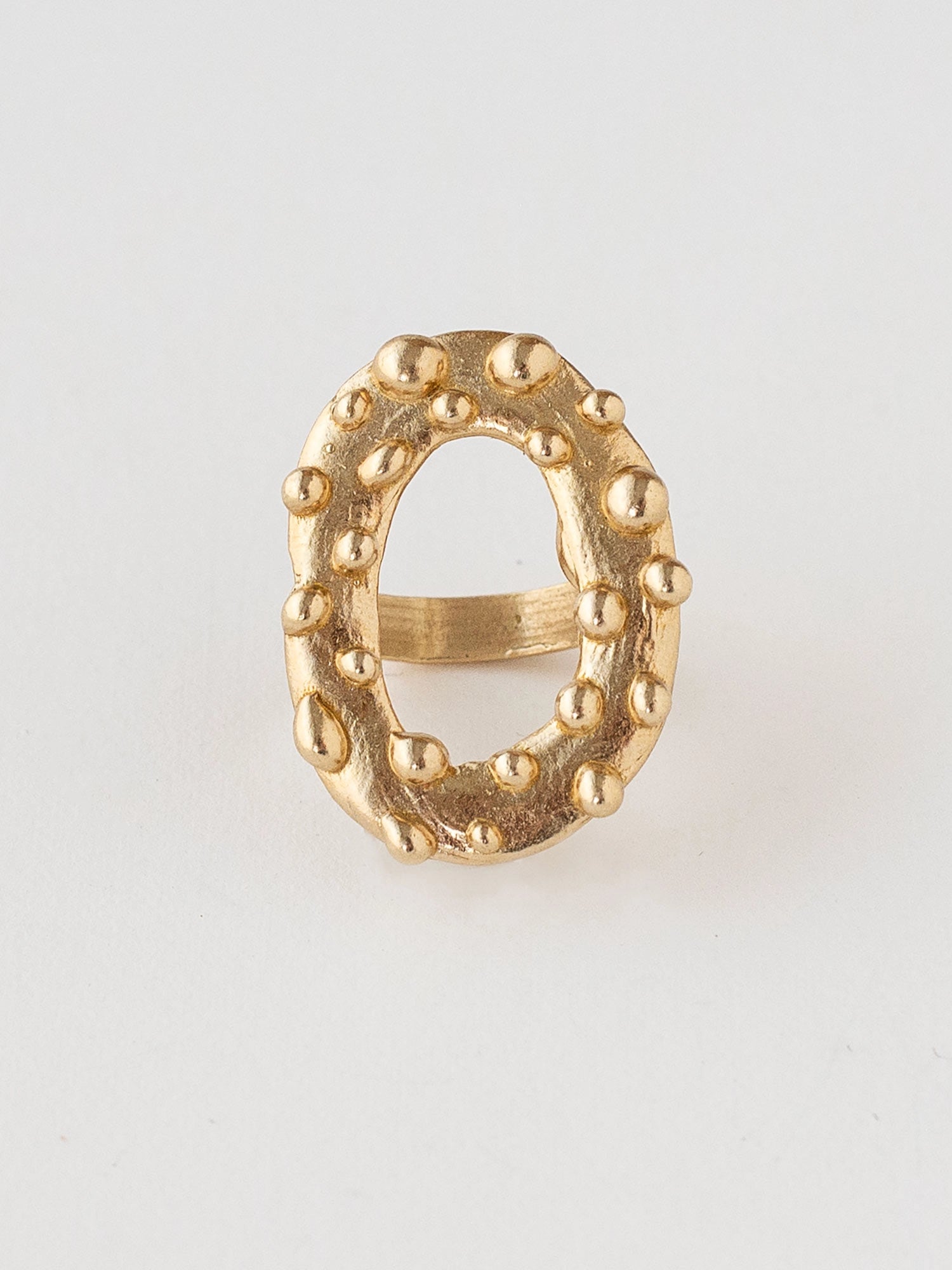 Contemporary Brass Statement Ring by Artisan Michelle Ross
