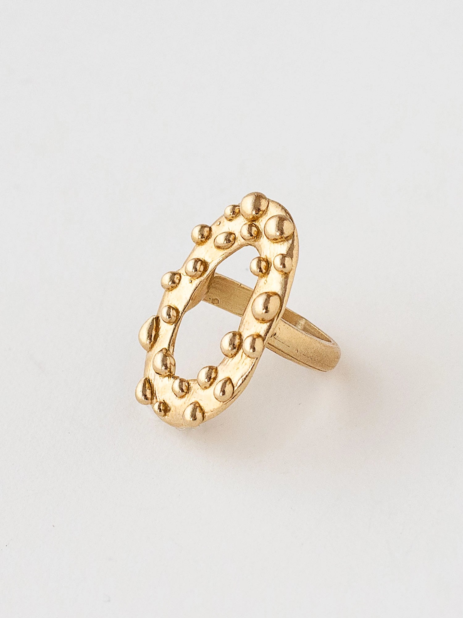 Contemporary Brass Statement Ring by Artisan Michelle Ross