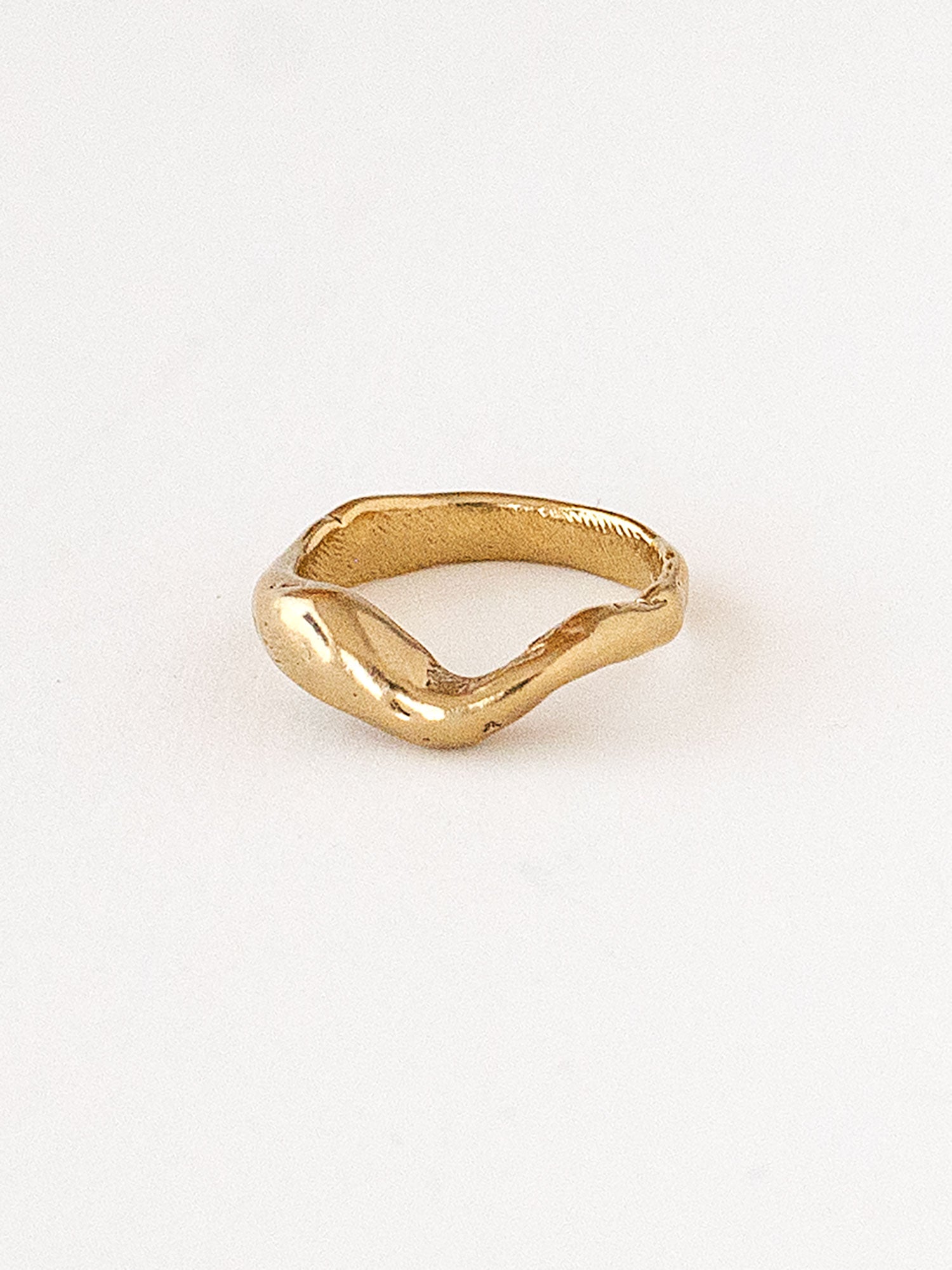 Handmade Brass Sculptural Ring by Michelle Ross Toronto