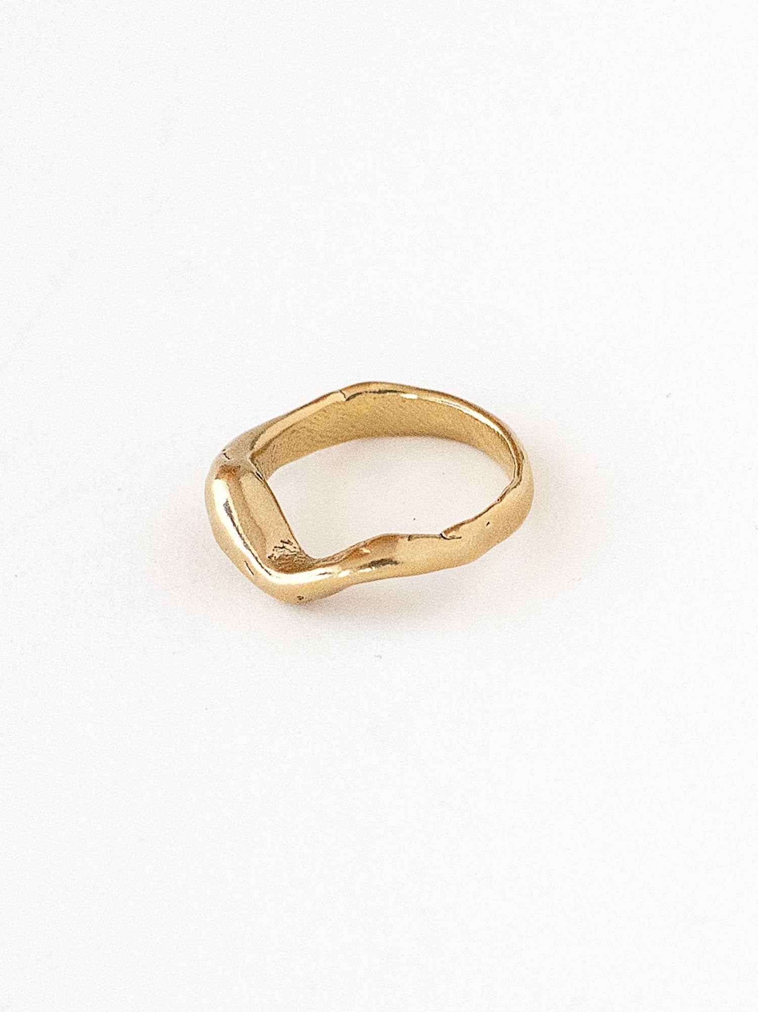 Handmade Brass Sculptural Ring by Michelle Ross Toronto
