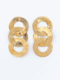 Babette Brass Link Statement Earrings Michelle Ross