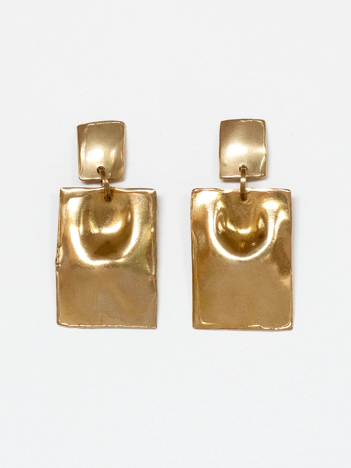 Beck Brass Geometric Statement Earrings Michelle Ross