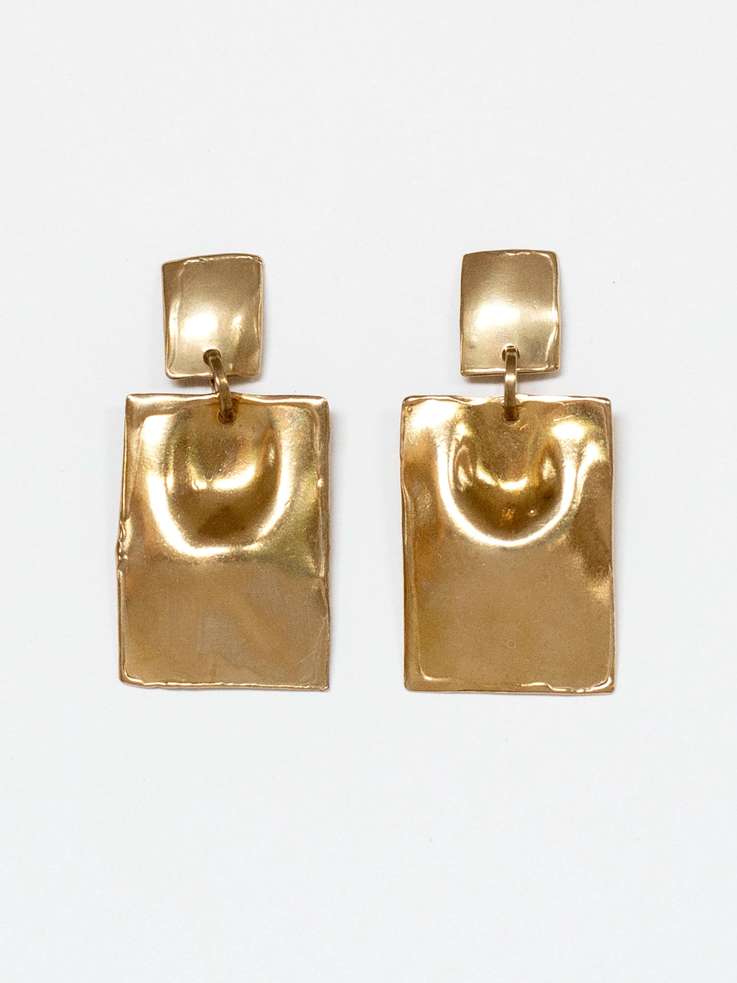 Beck Brass Geometric Statement Earrings Michelle Ross