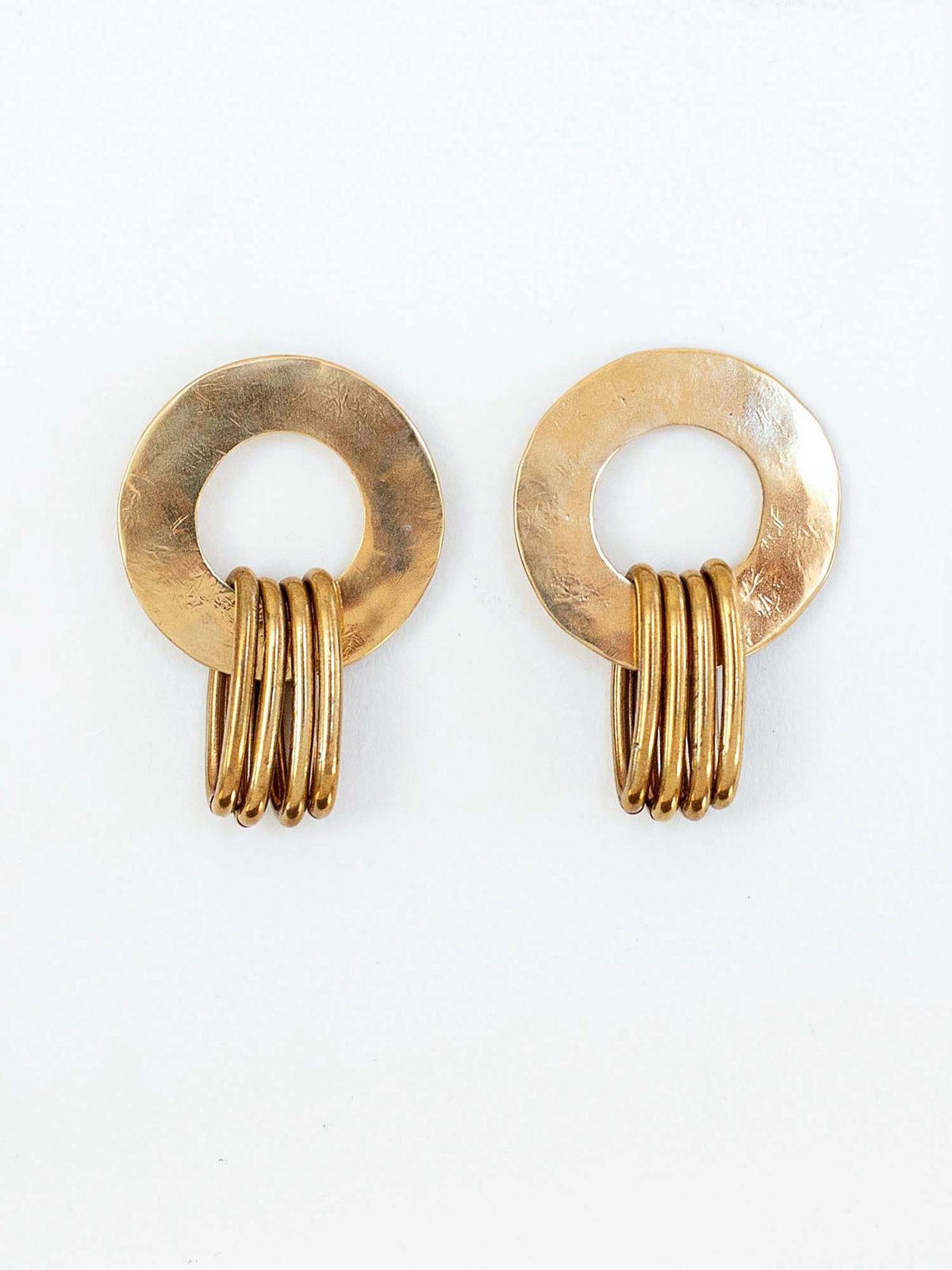 Benni Brass Statement Earrings Michelle Ross