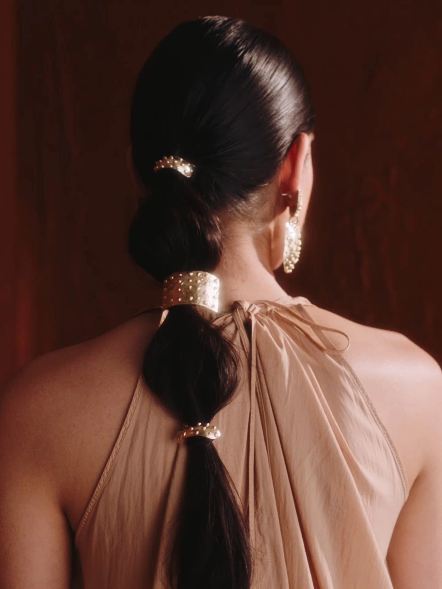Decorative Brass Hair Tie Accessories by Michelle Ross from Toronto Canada