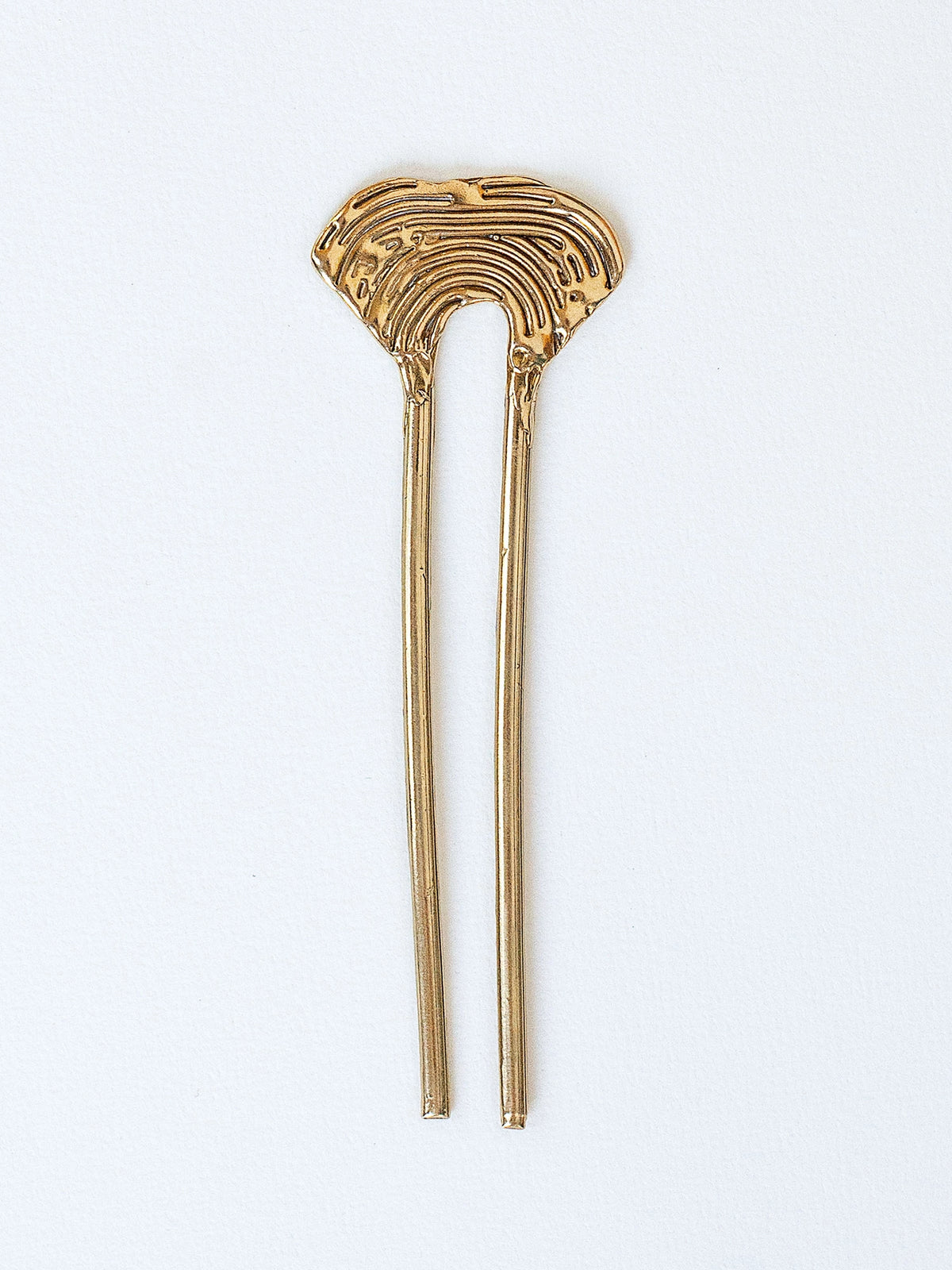 Cafune Spiral Brass Hair Pin Michelle Ross