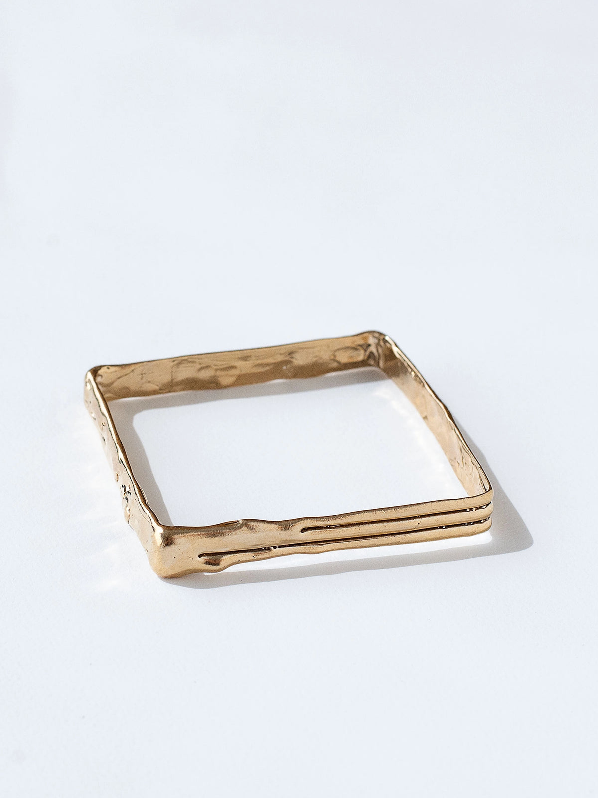 Calyx Square Brass Bangle Bracelet Michelle Ross