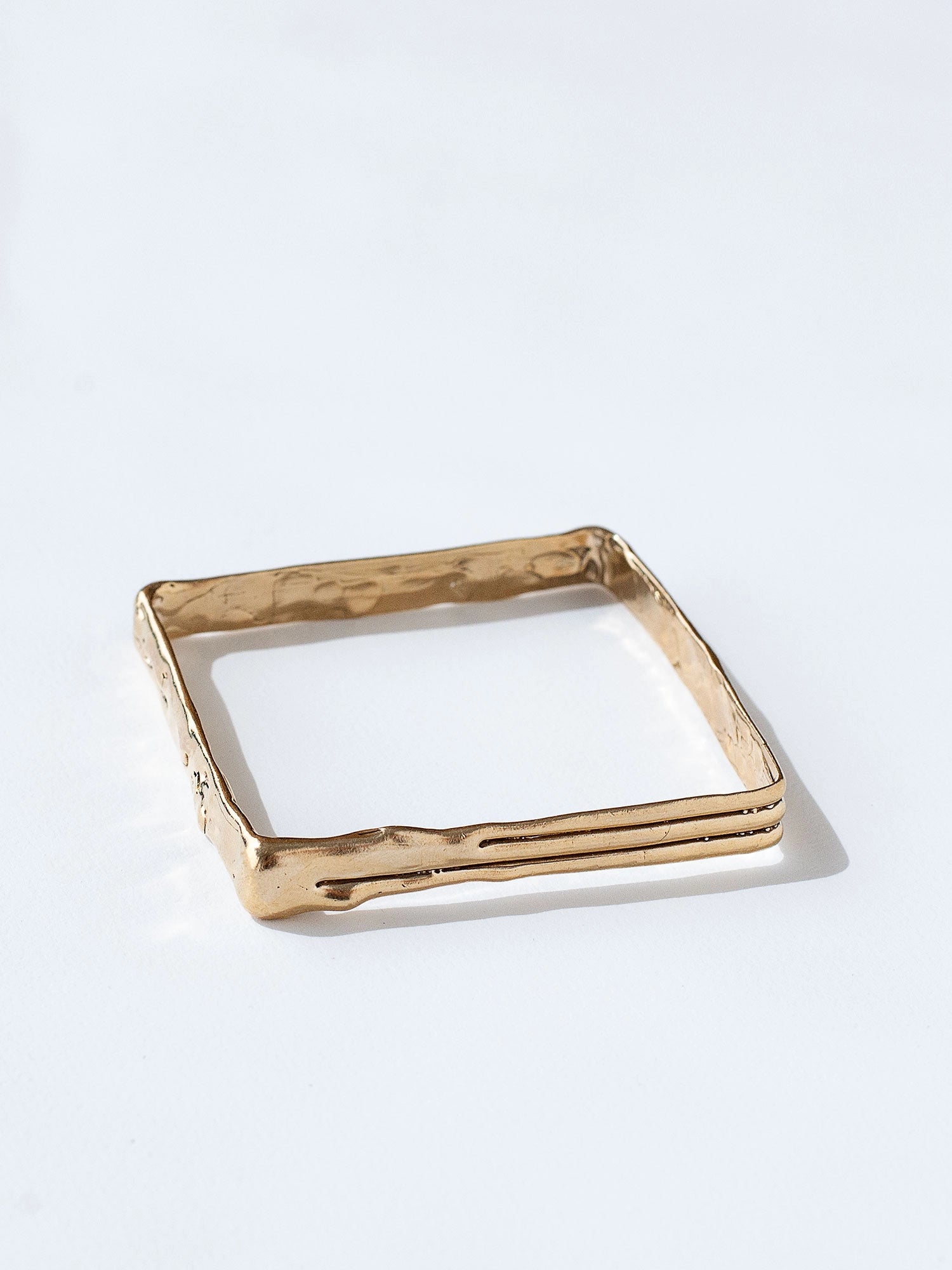 Calyx Square Brass Bangle Bracelet Michelle Ross