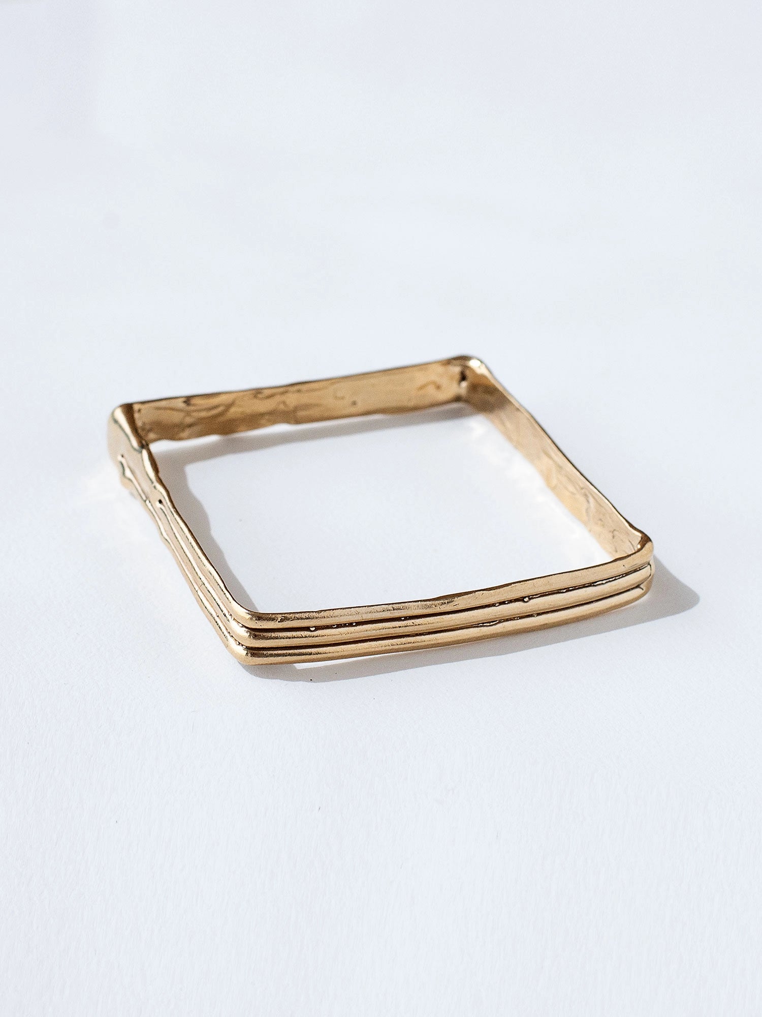 Calyx Square Brass Bangle Bracelet Michelle Ross