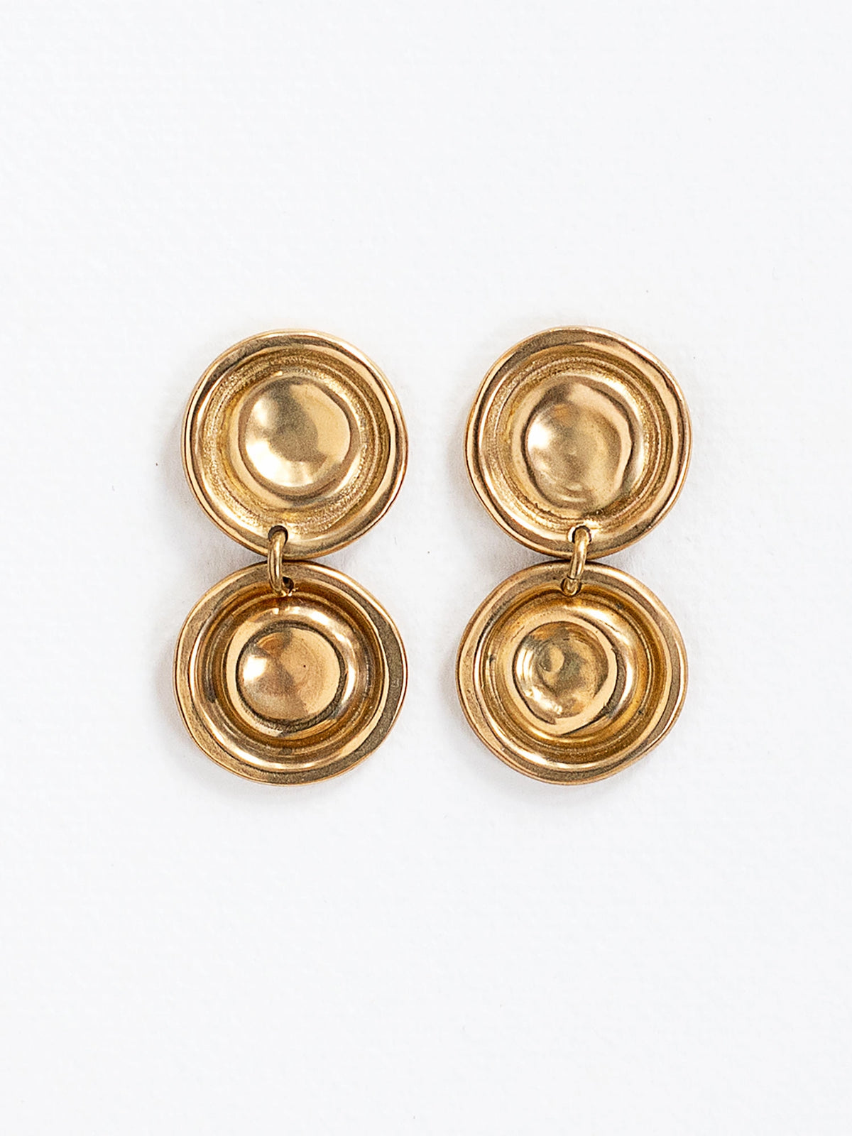 Cari Brass Coin Earrings Michelle Ross