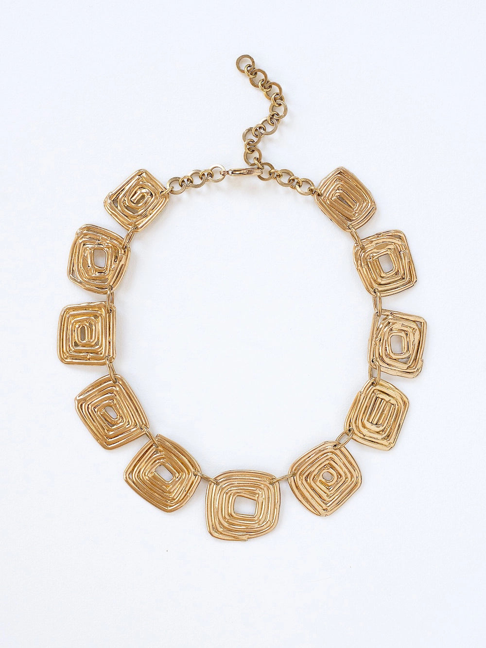 Michelle Ross Mauray Jewellery Collection Cerise Brass Collar Necklace