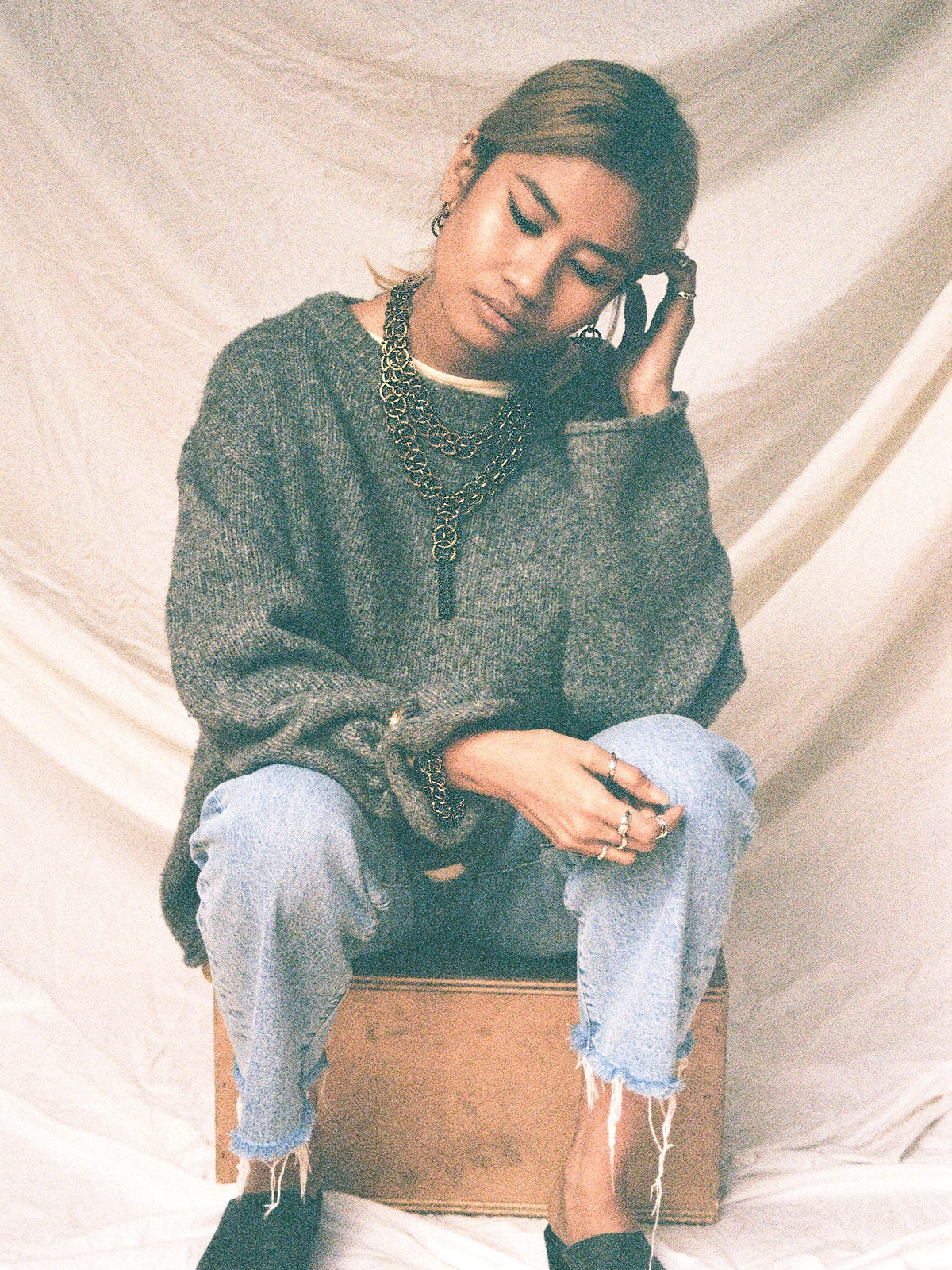 Charlee Brass Chain Link Necklace Michelle Ross