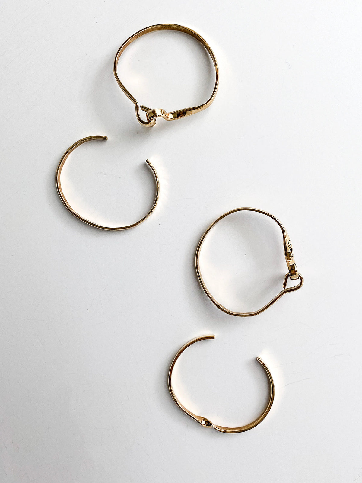 a brass cuff bracelet with twist detail handcrafted in Toronto by Michelle Ross