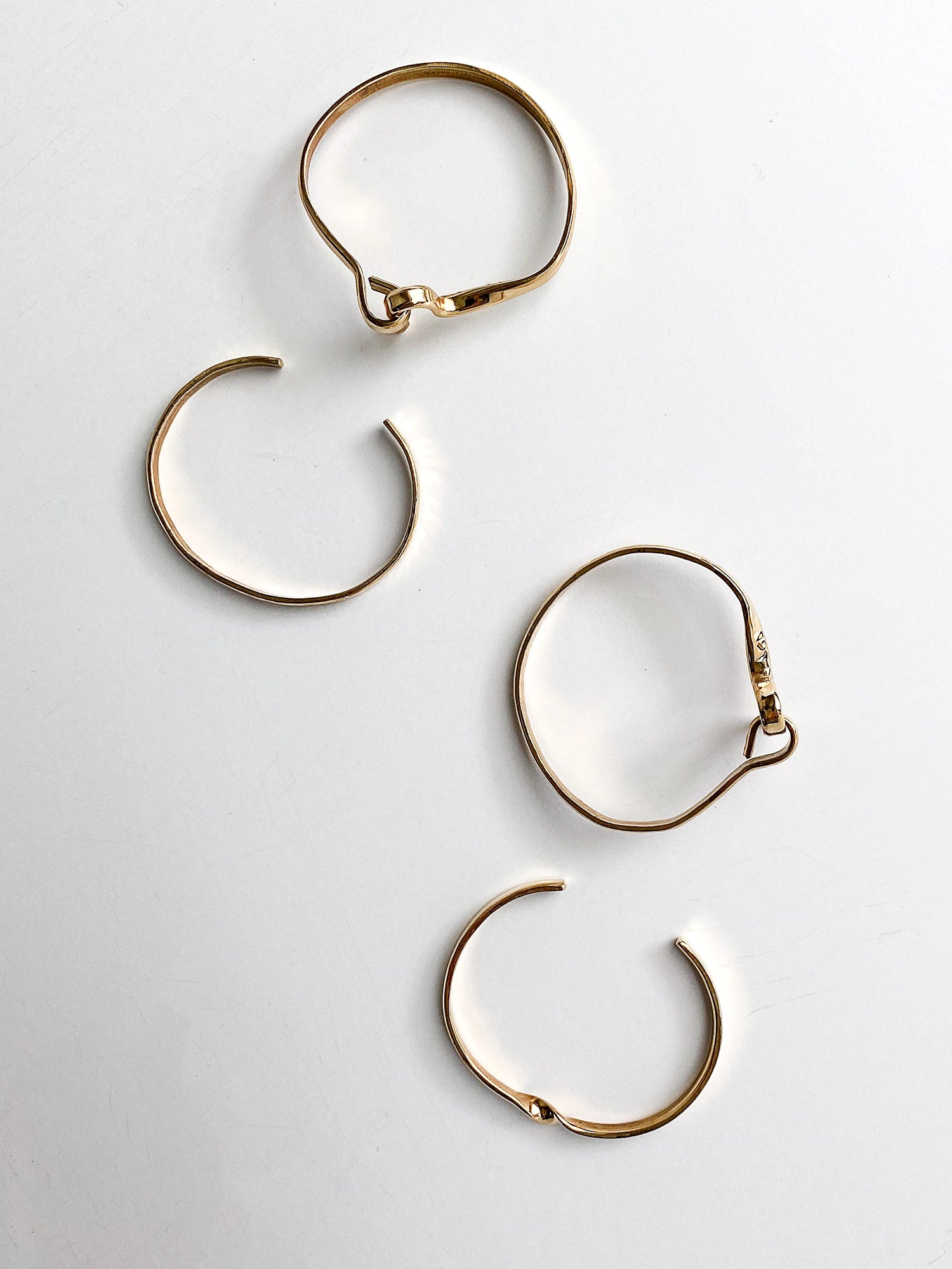 a brass cuff bracelet with twist detail handcrafted in Toronto by Michelle Ross