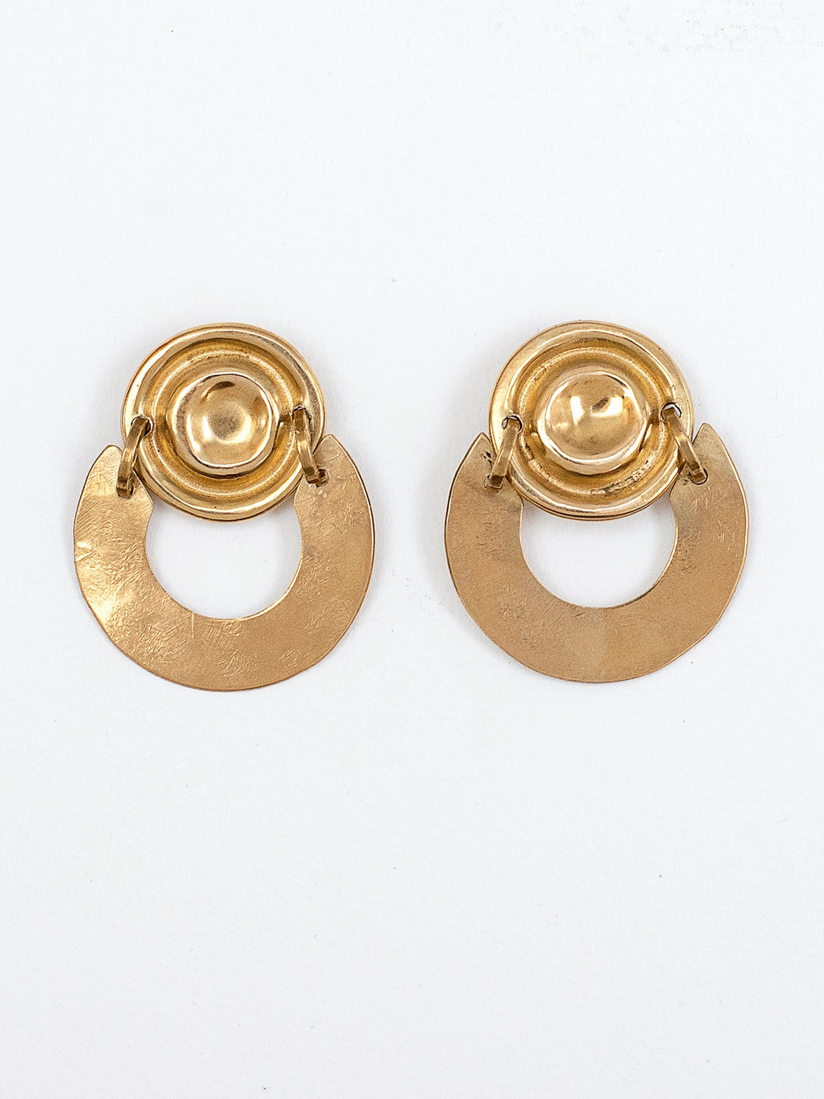 Clea Brass Coin Earrings Michelle Ross