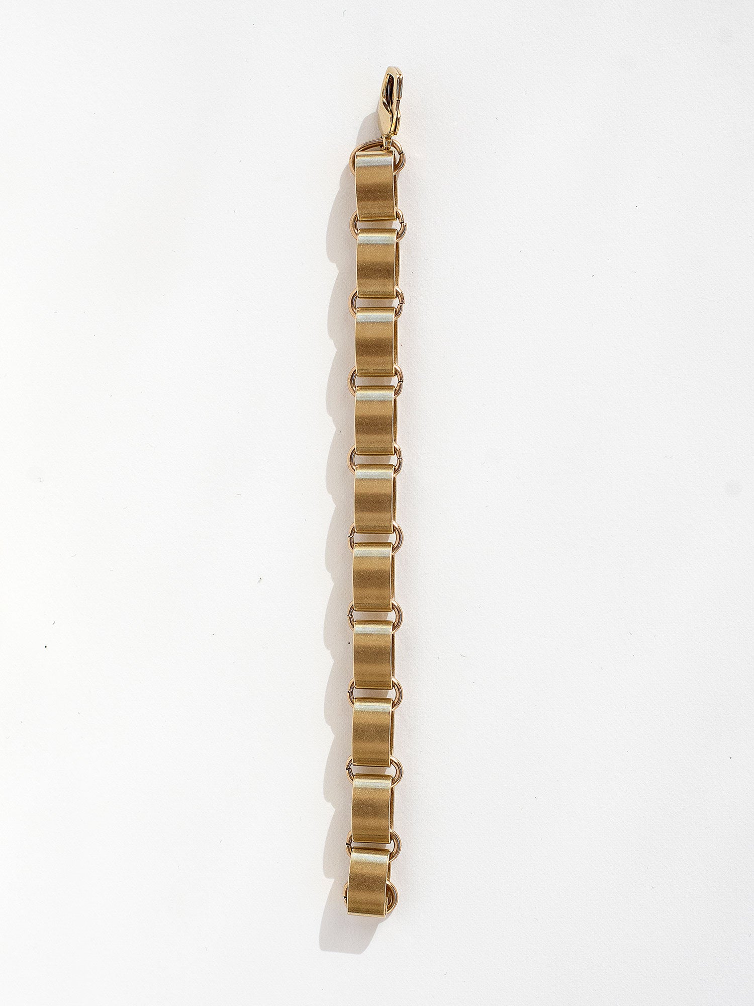 Contemporary Flat Brass Chain Bracelet by Michelle Ross