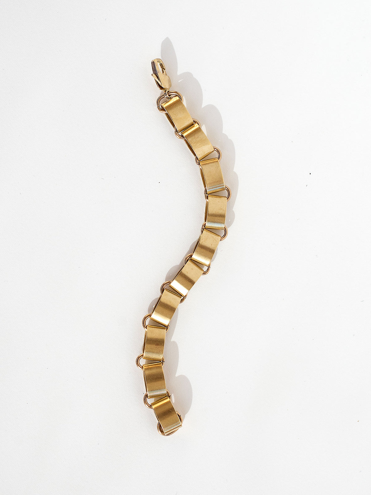 Contemporary Flat Brass Chain Bracelet by Michelle Ross