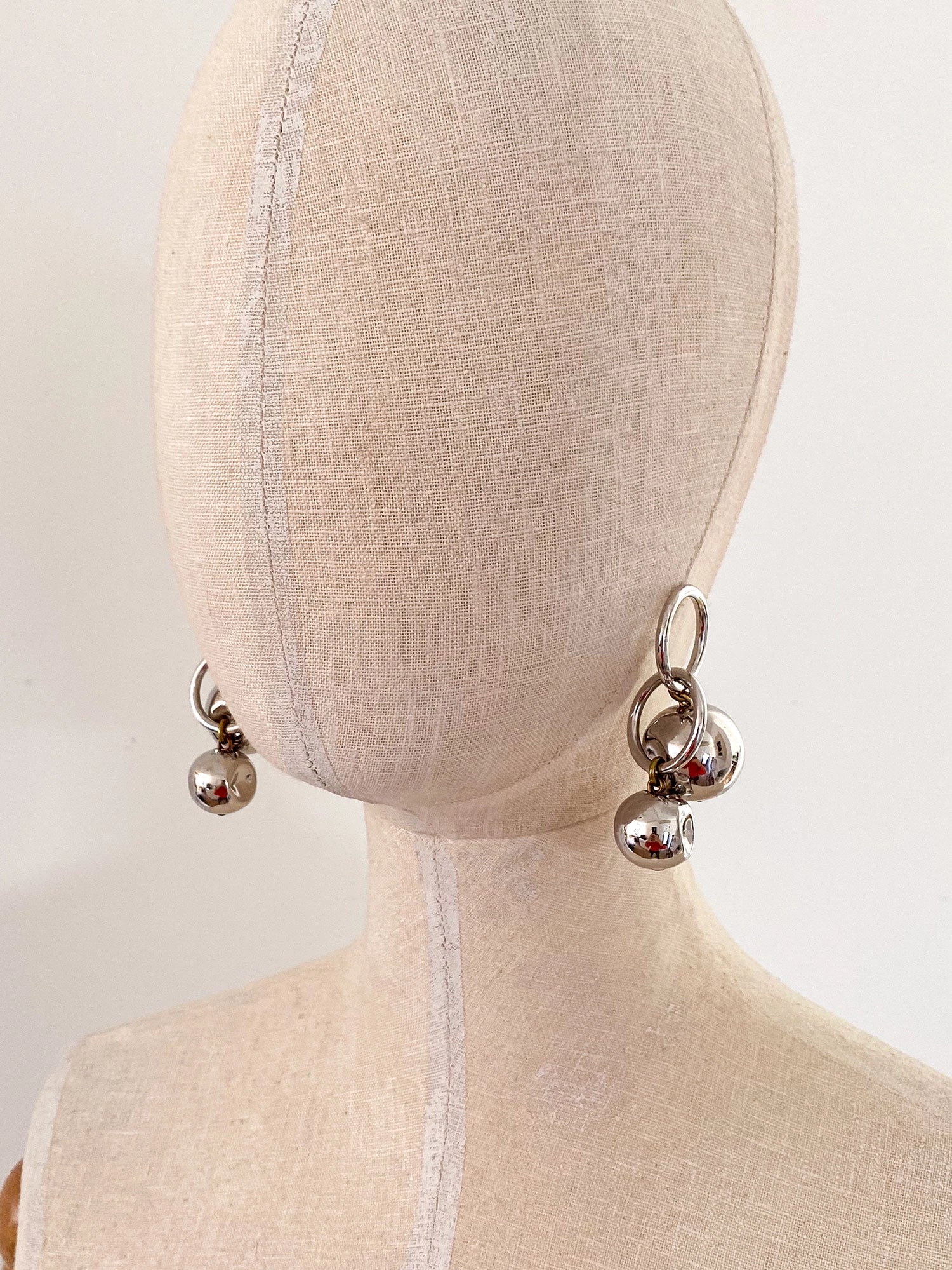 Cruz Dangly Bauble  Rhodium Earrings Michelle Ross