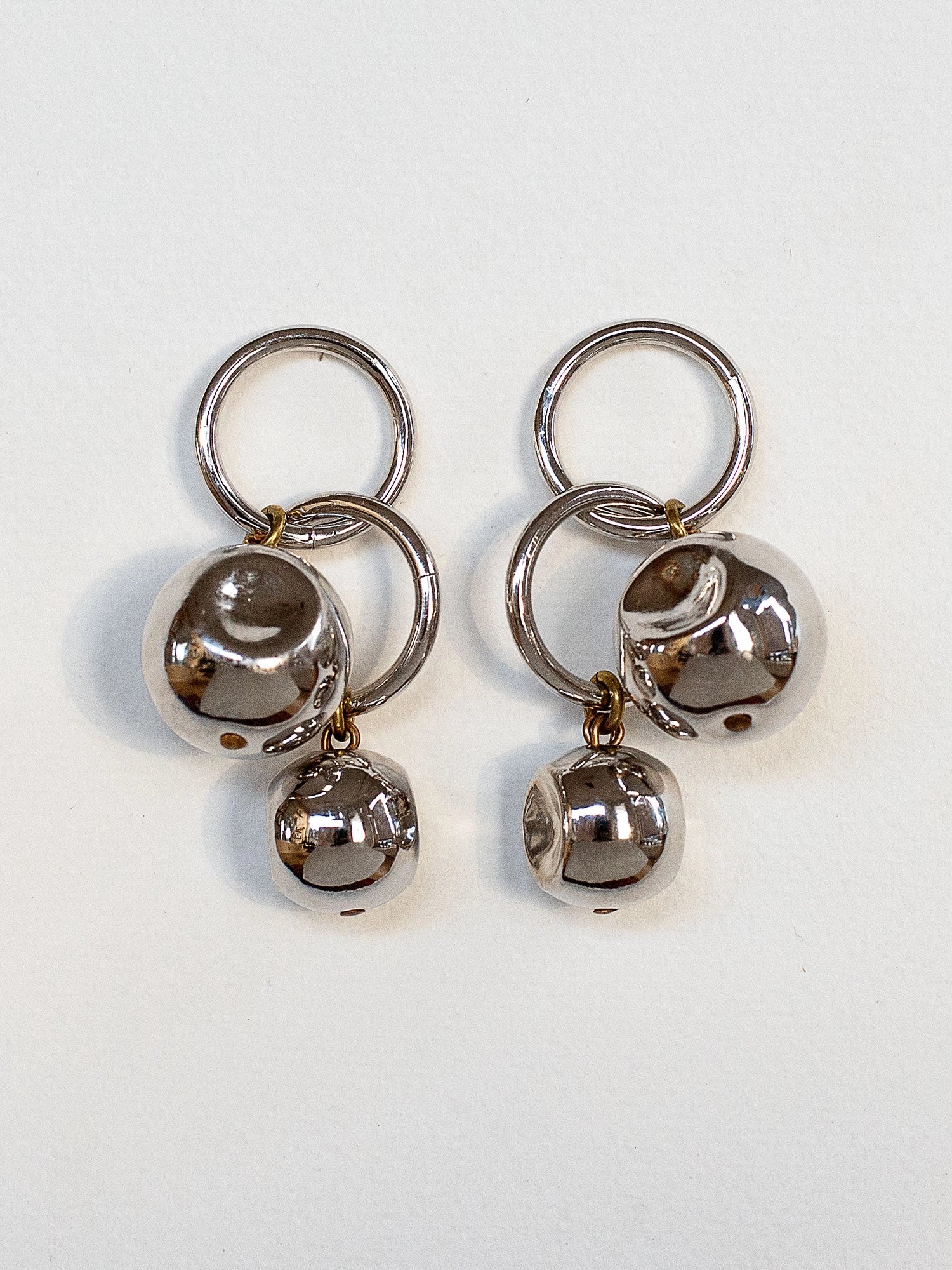 Cruz Dangly Bauble  Rhodium Earrings Michelle Ross