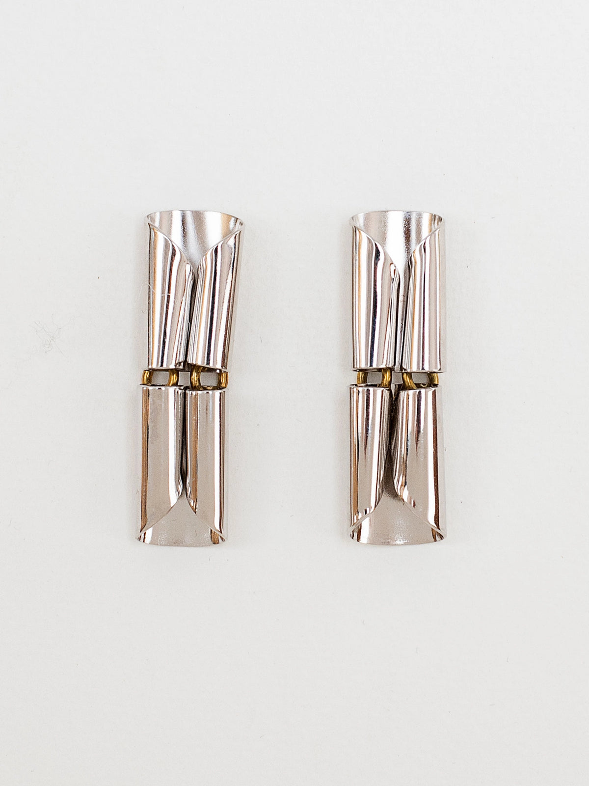 Dae Rhodium Silver Modern Earrings Michelle Ross
