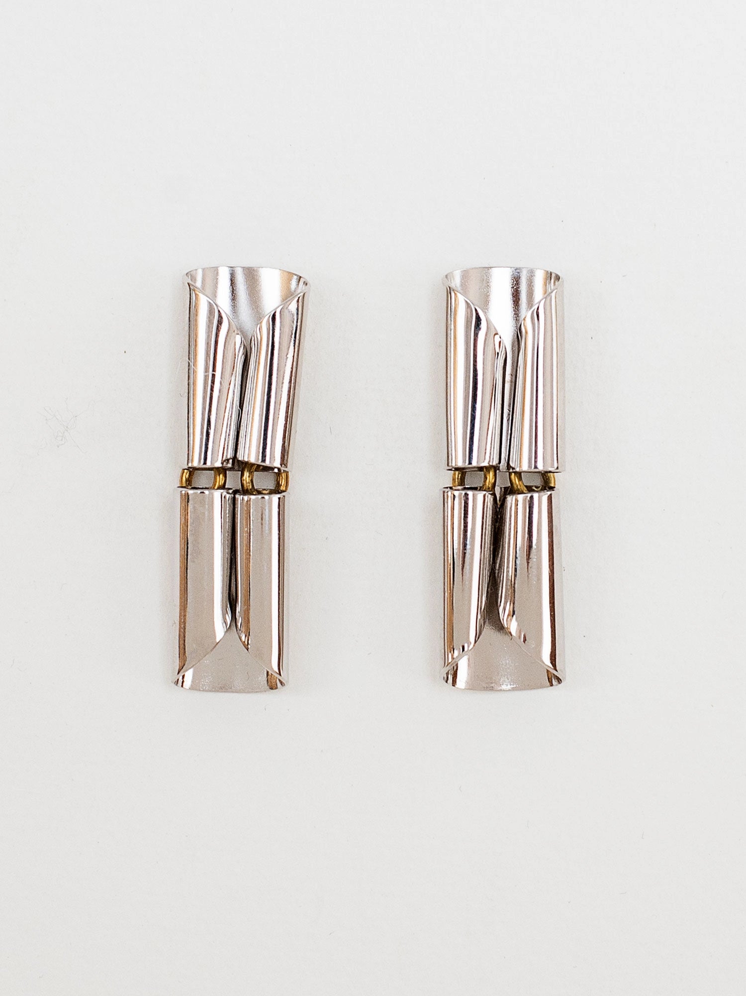 Dae Rhodium Silver Modern Earrings Michelle Ross