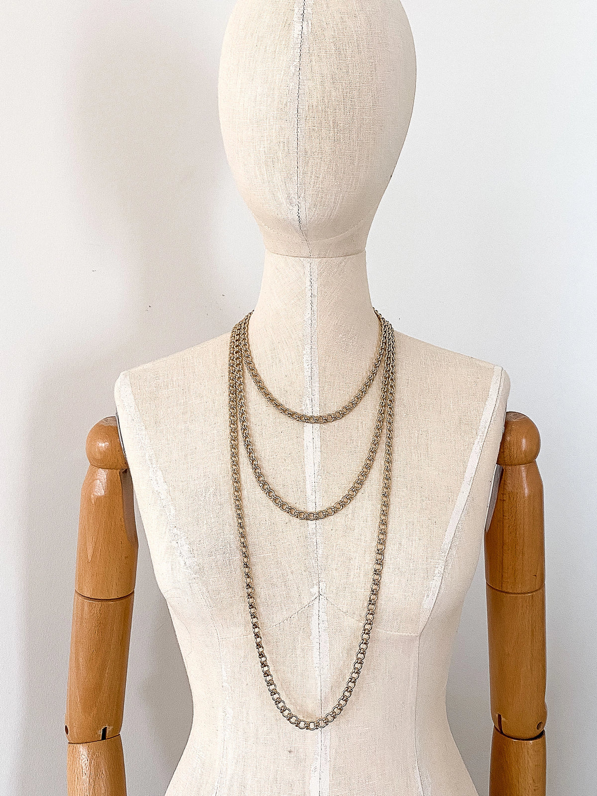 3 lengths of Brass Chain Necklace by Michelle Ross