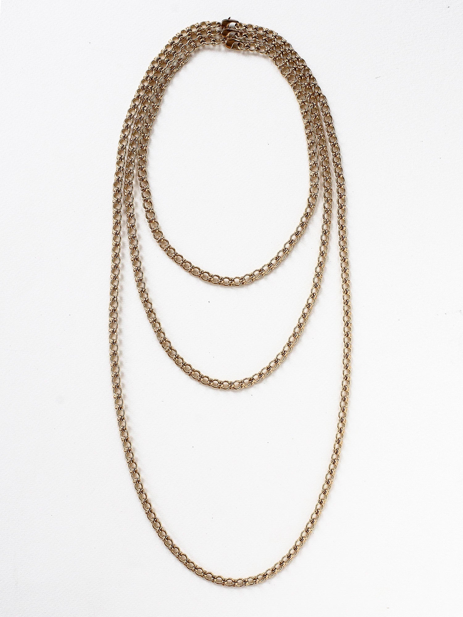 3 different lengths of Brass Chain Necklaces by Michelle Ross