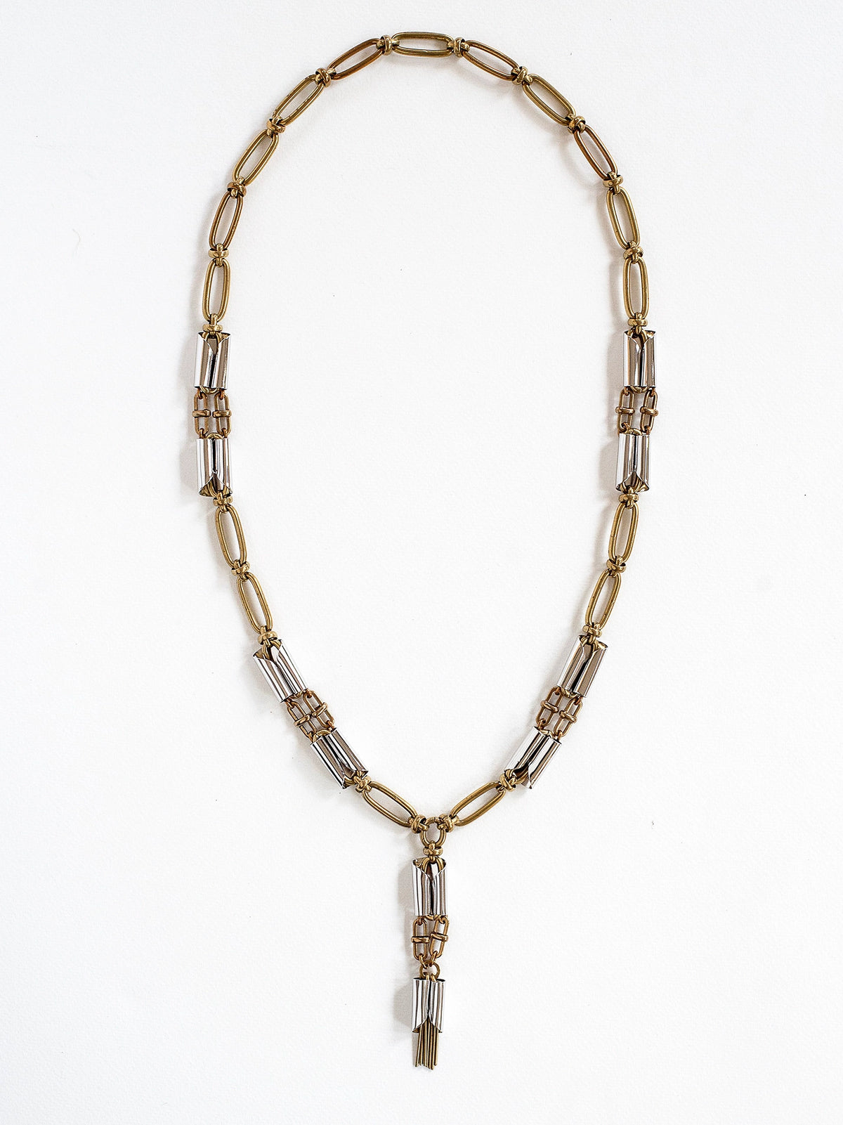 Donelle Brass and Rhodium Silver Chain Necklace Michelle Ross