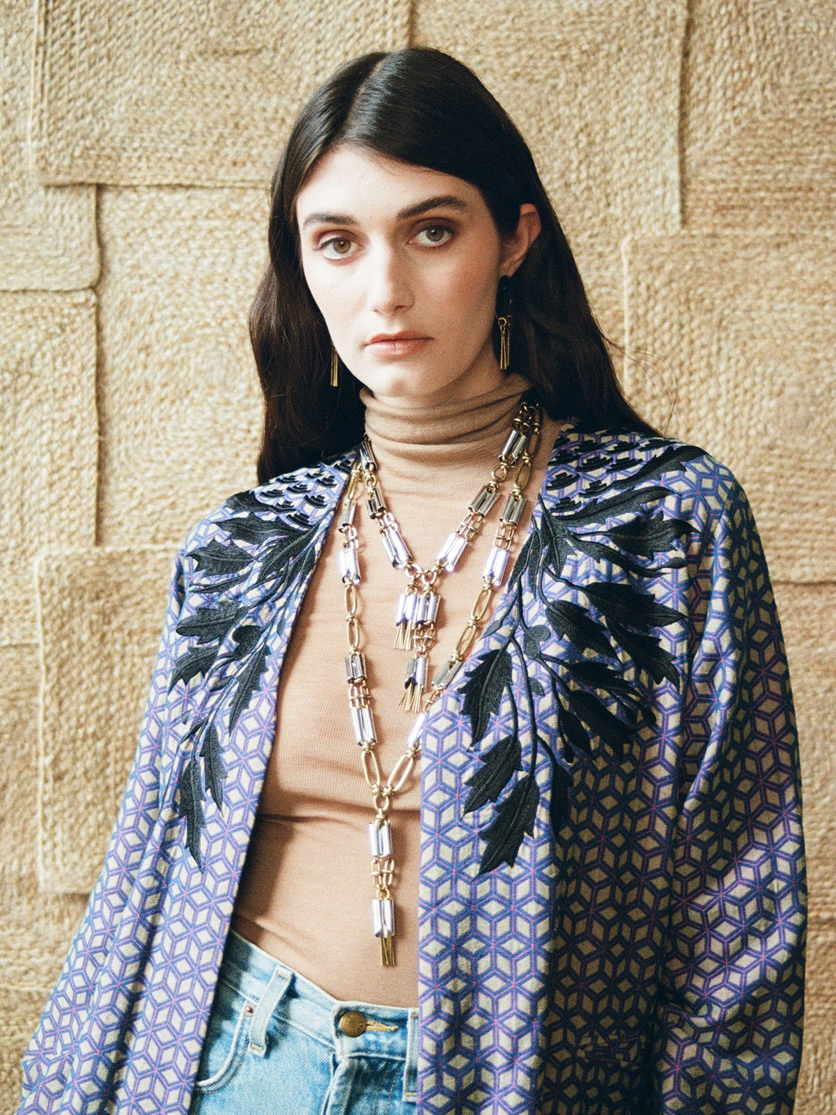 Donni Brass and Rhodium Link Necklace Michelle Ross