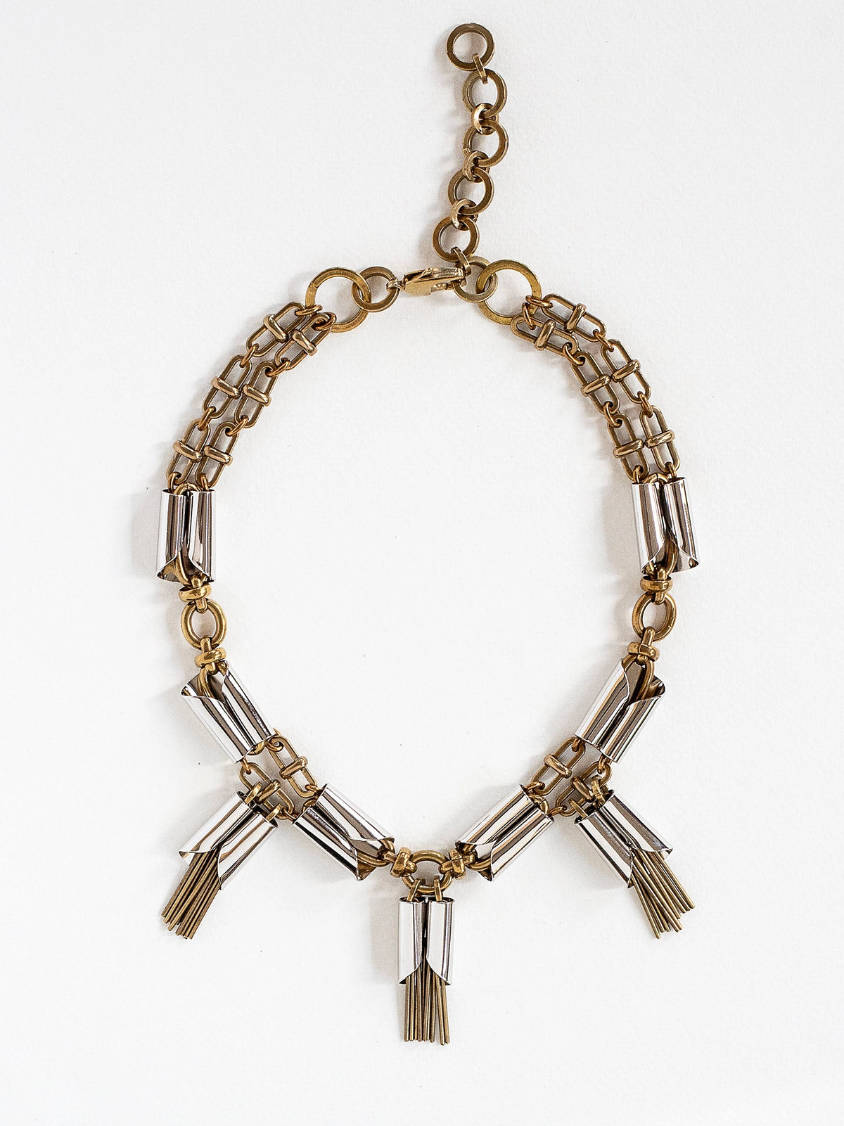 Dreya Brass and Rhodium Statement Necklace Michelle Ross
