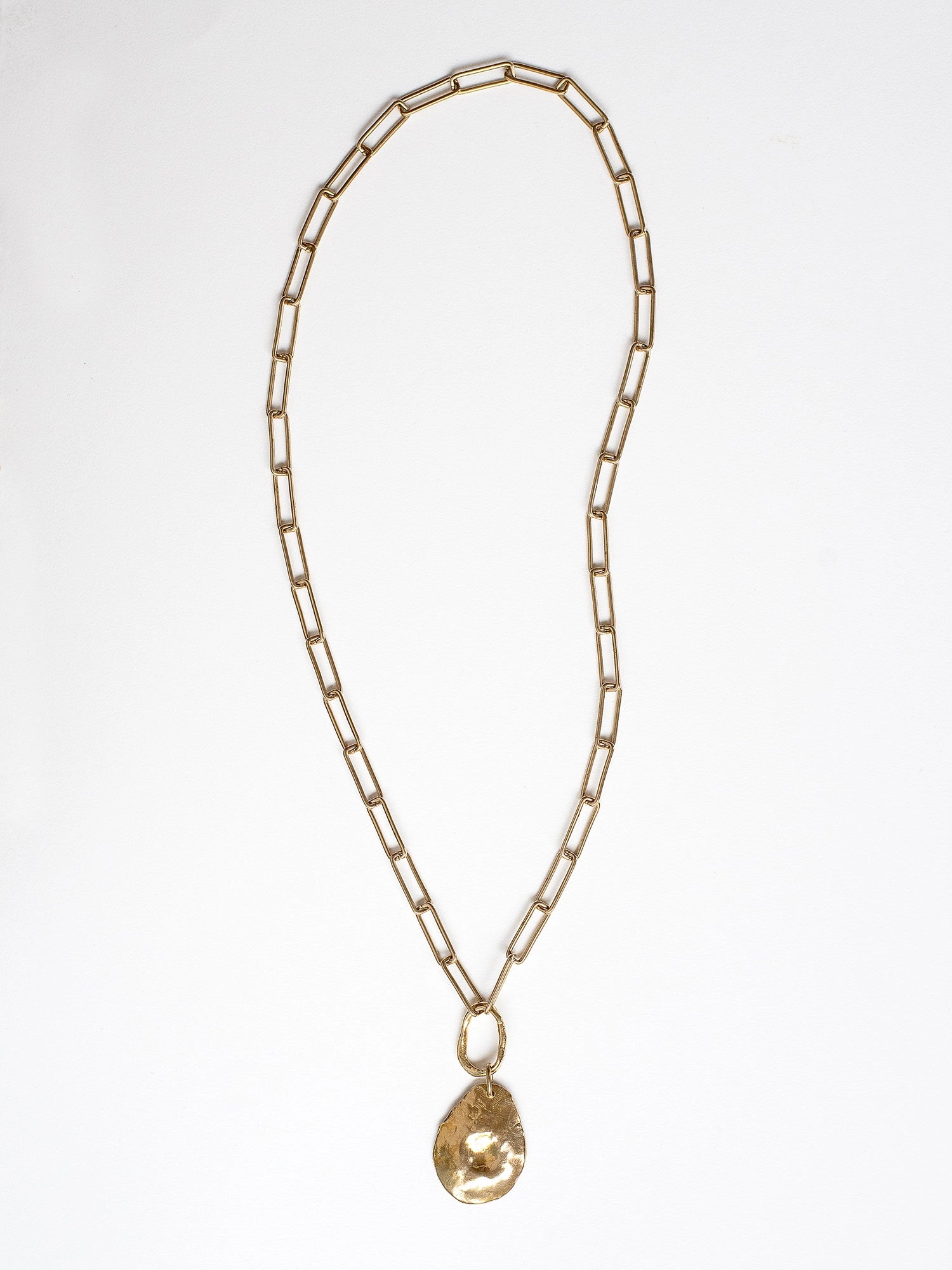 Easton Small Brass pendant Chain Necklace Michelle Ross