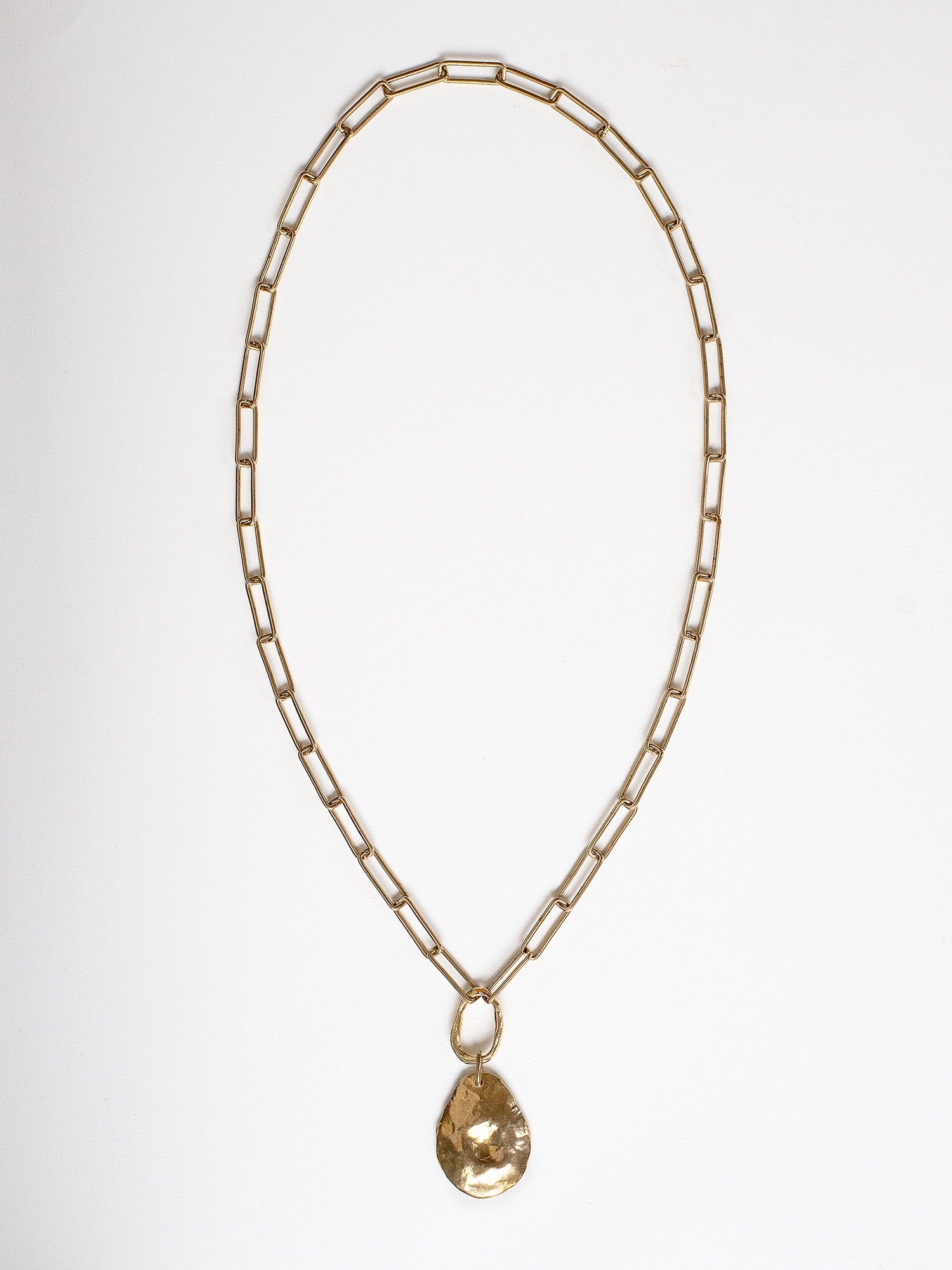 Easton Small Brass pendant Chain Necklace Michelle Ross