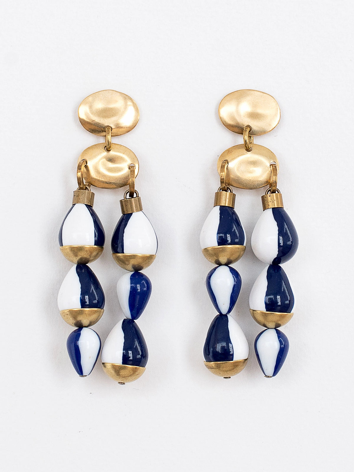 Ellison Brass and Resin Chandelier Statement Earrings Michelle Ross