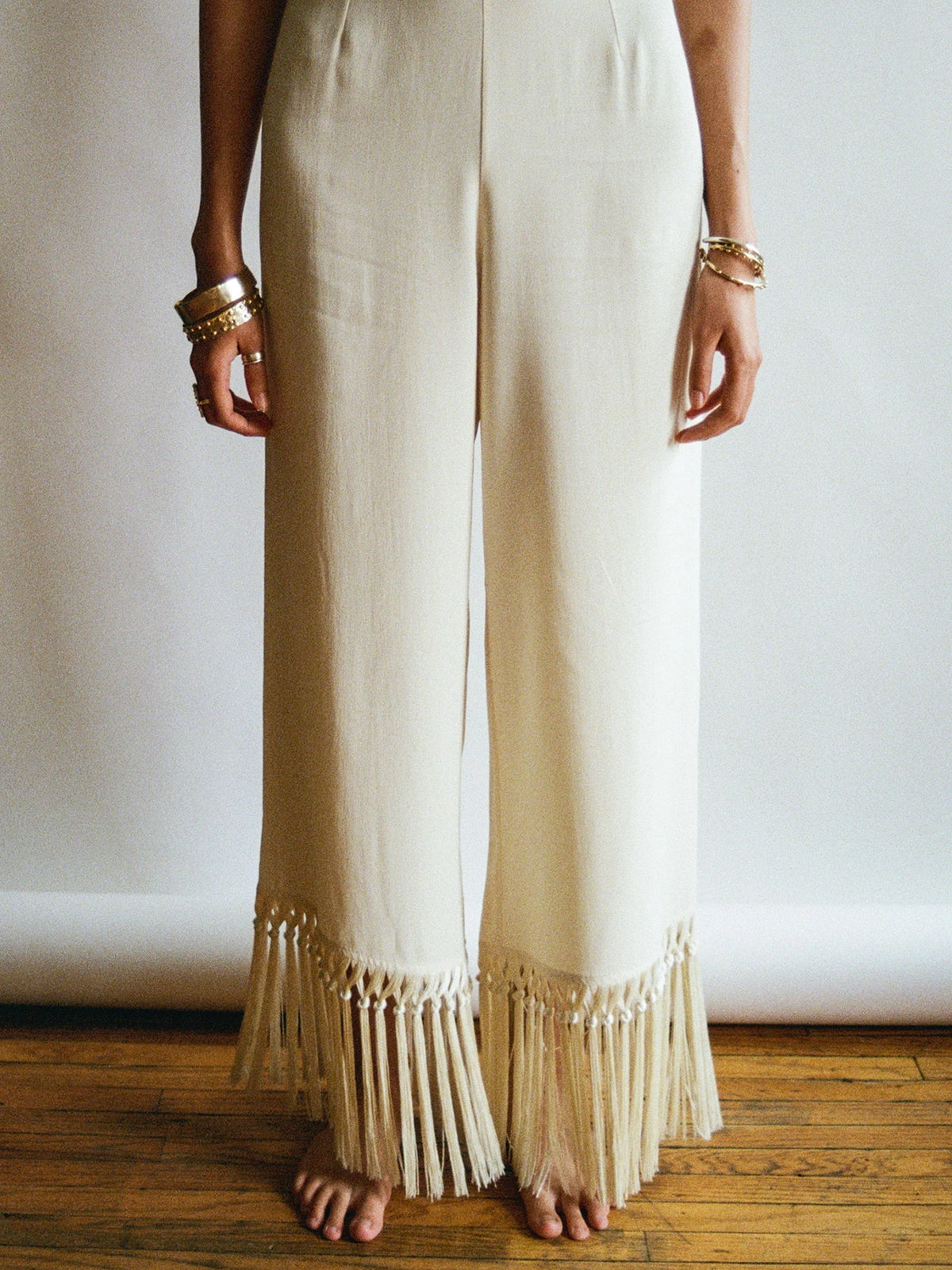 Femi Narrow Handmade Solid Brass Bangle Bracelet by Michelle Ross